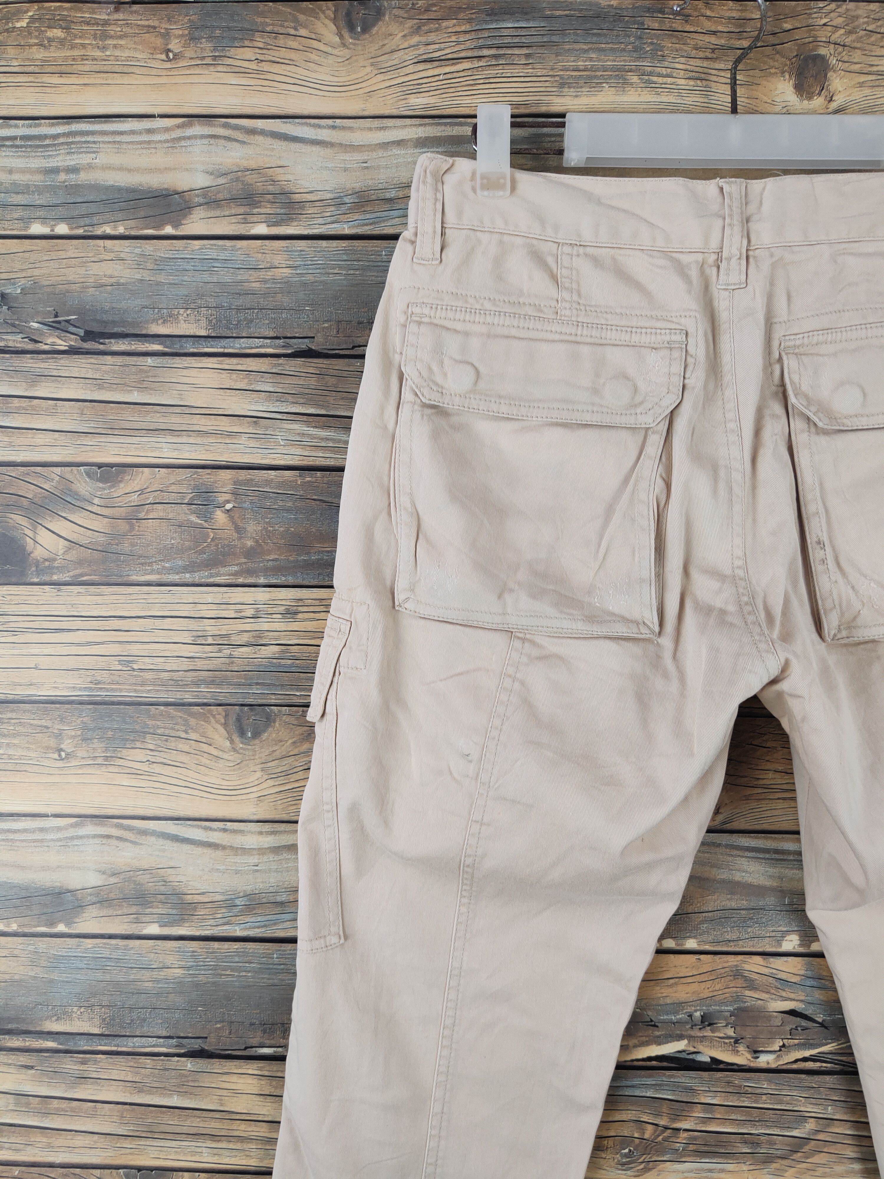 Japanese Brand DLL Buckaroo Peach Multipocket Skinny Cargo Pants #223 Size US 31 - 8 Thumbnail