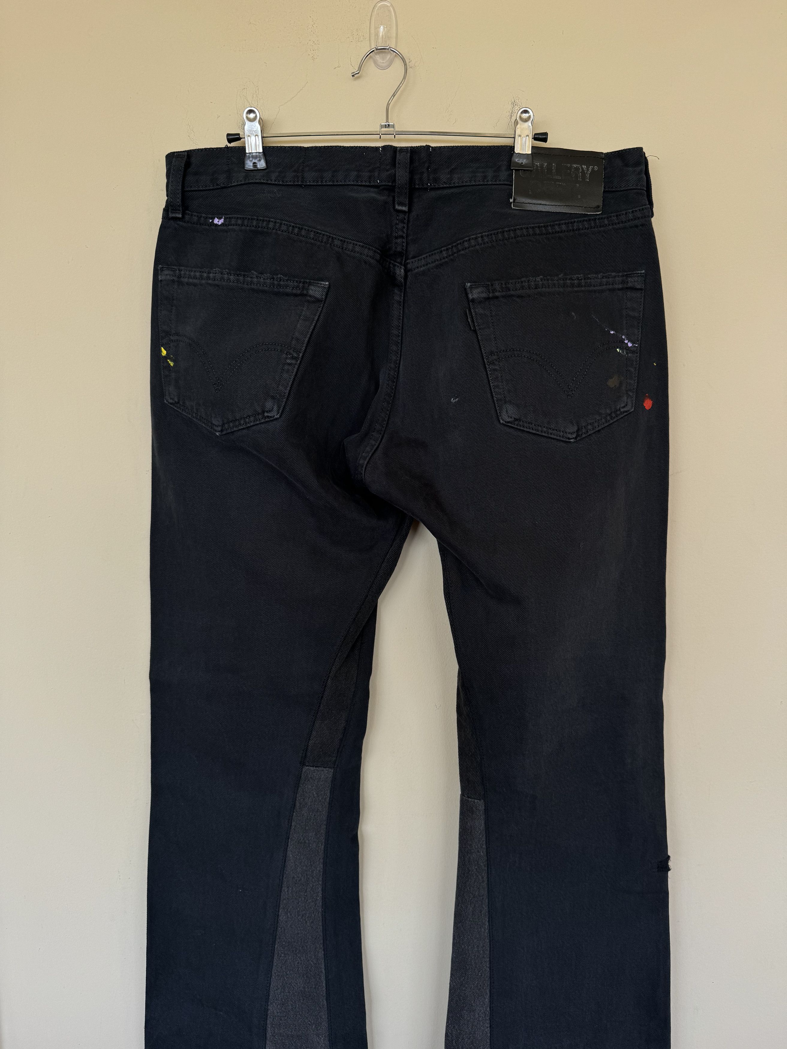 Gallery Dept. 1/1 Black Gallery Dept Flares W G Patches Size US 33 - 9 Thumbnail