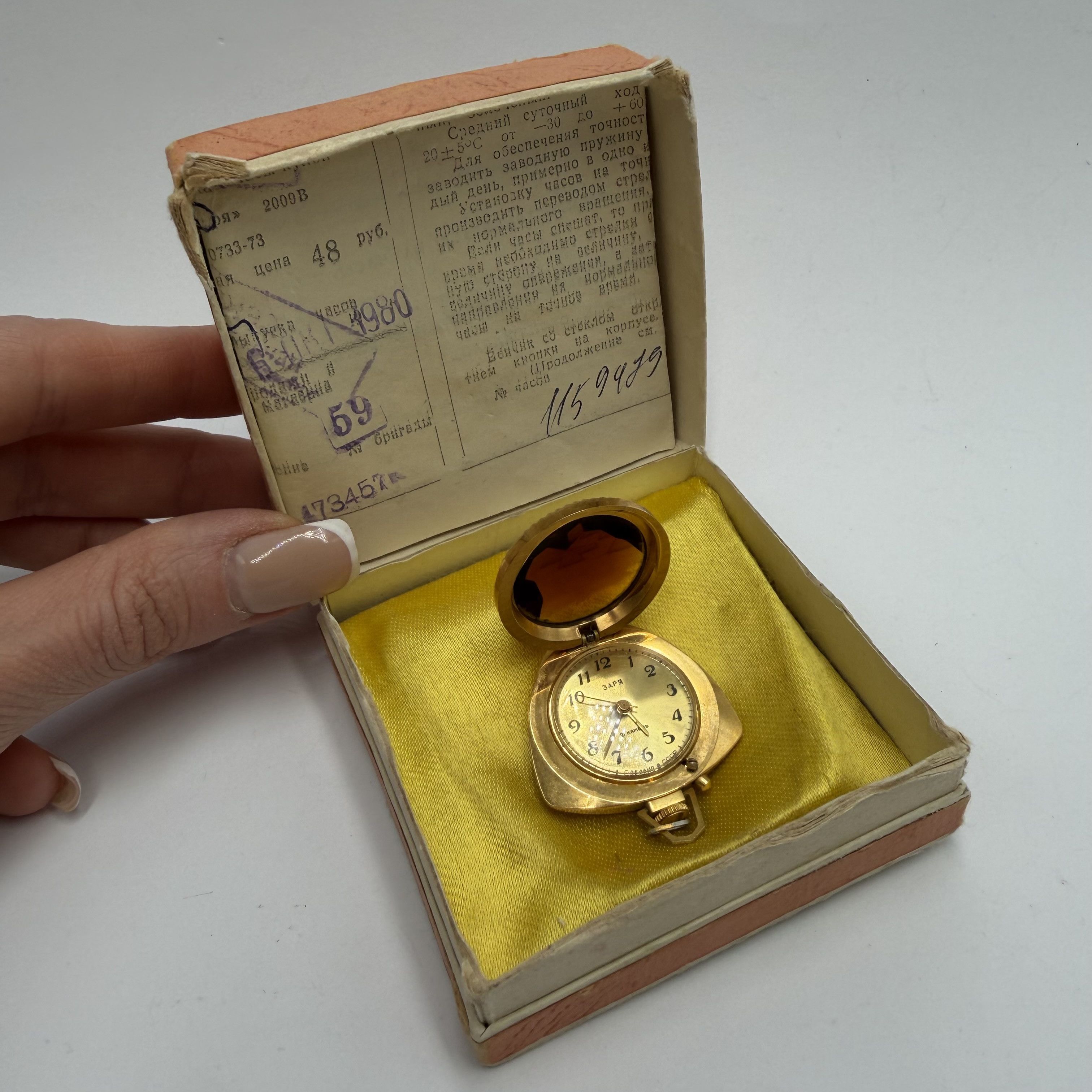 Vintage Zaria Vintage USSR Women's Jewelry Gilding Watch Pendant AU5 Size ONE SIZE - 4 Thumbnail