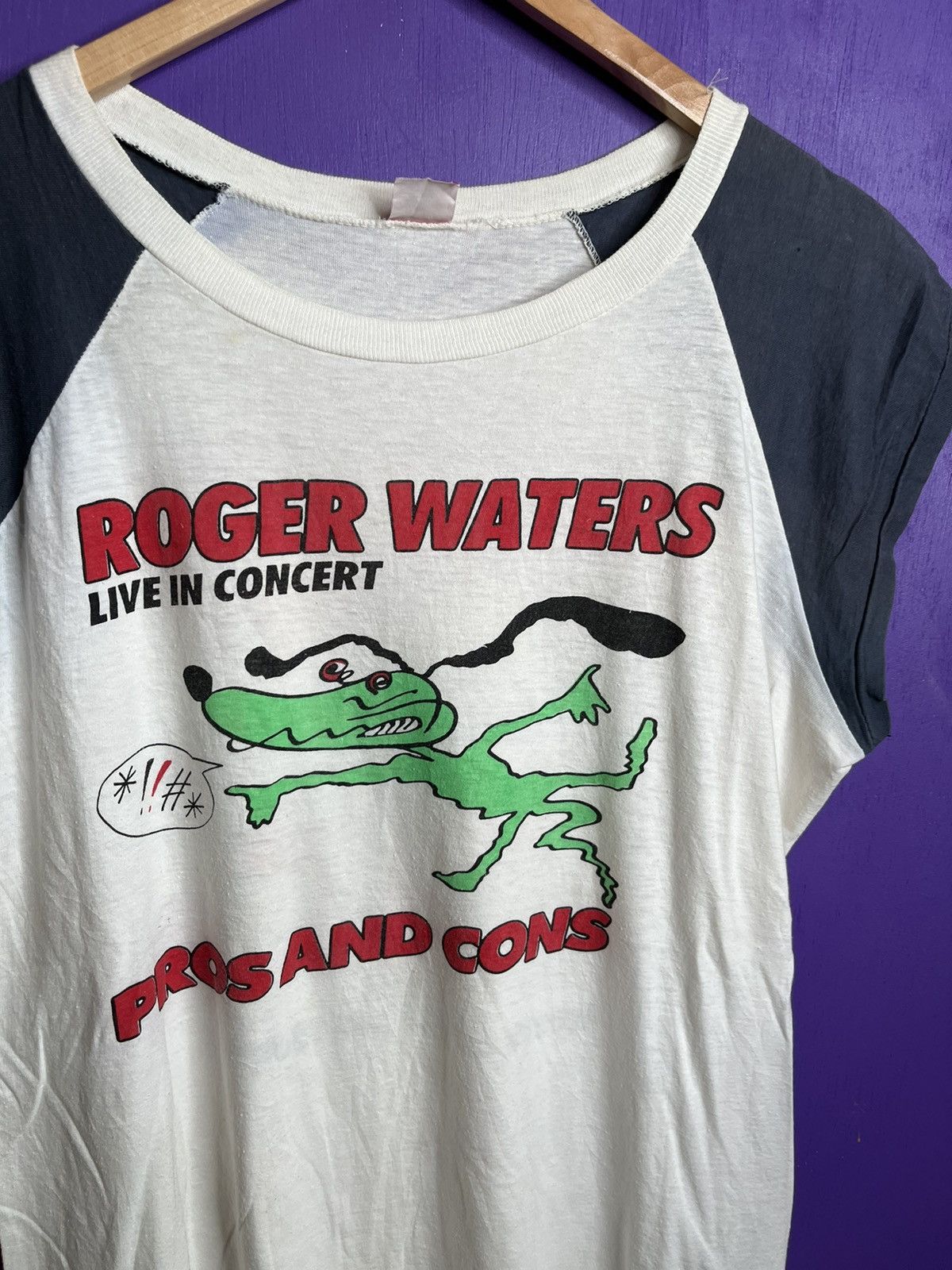 Band Tees × Vintage Vintage 1985 Roger Waters pros and cons tour tank top Size US L / EU 52-54 / 3 - 3 Thumbnail