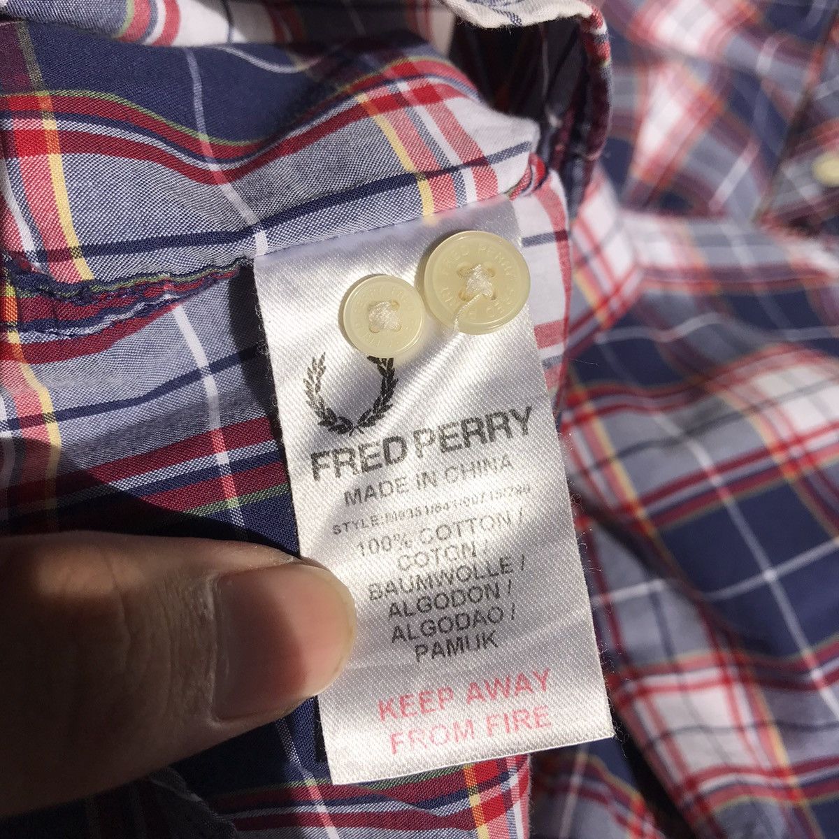 Fred Perry × Vintage Fred Perry Plaid Tartan Checkered Shirt Button down trimfit Size US XS / EU 42 / 0 - 4 Thumbnail