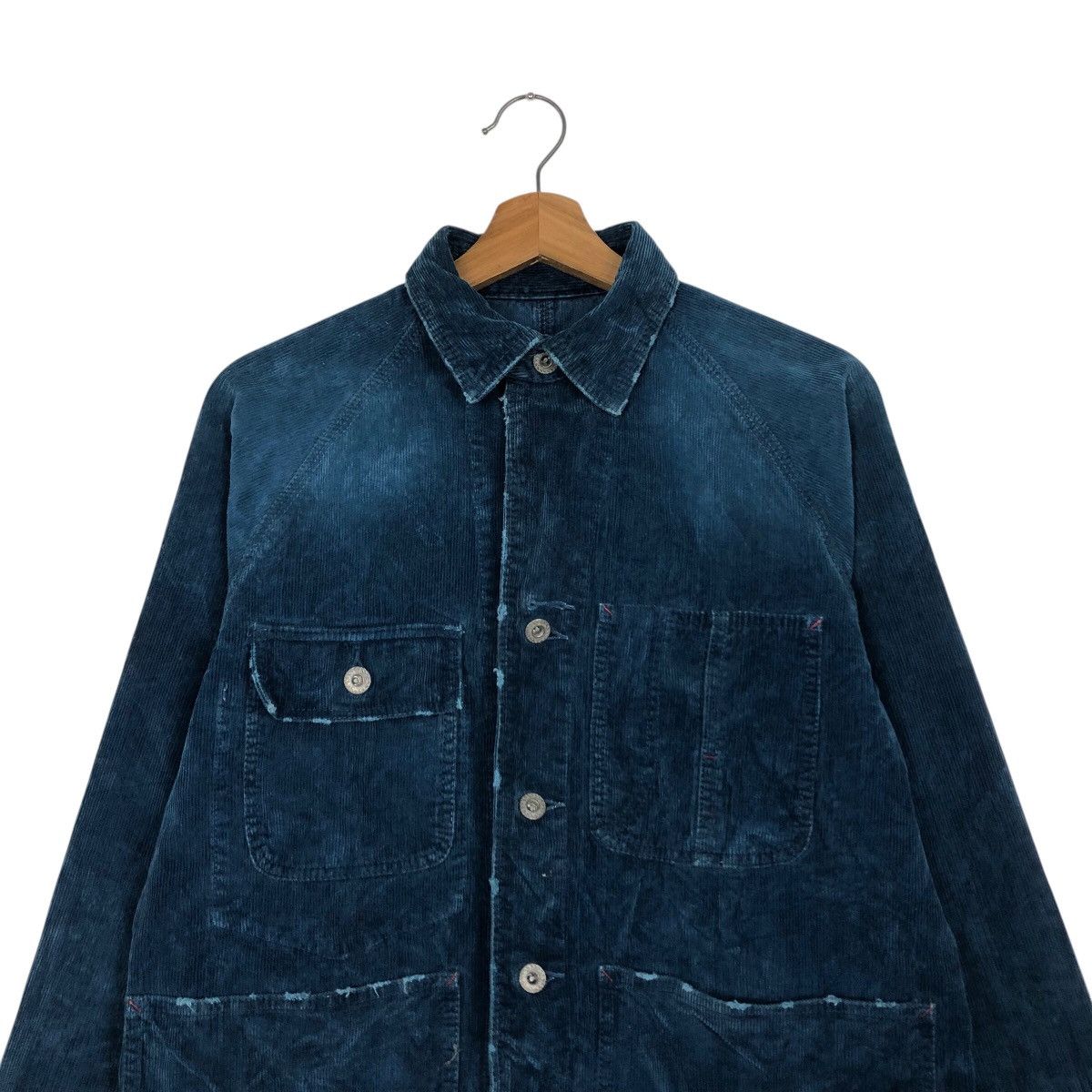 Japanese Brand 📌Rich Blue Indigo Chore Work Jacket Poober Issey Miyake Size US S / EU 44-46 / 1 - 4 Thumbnail