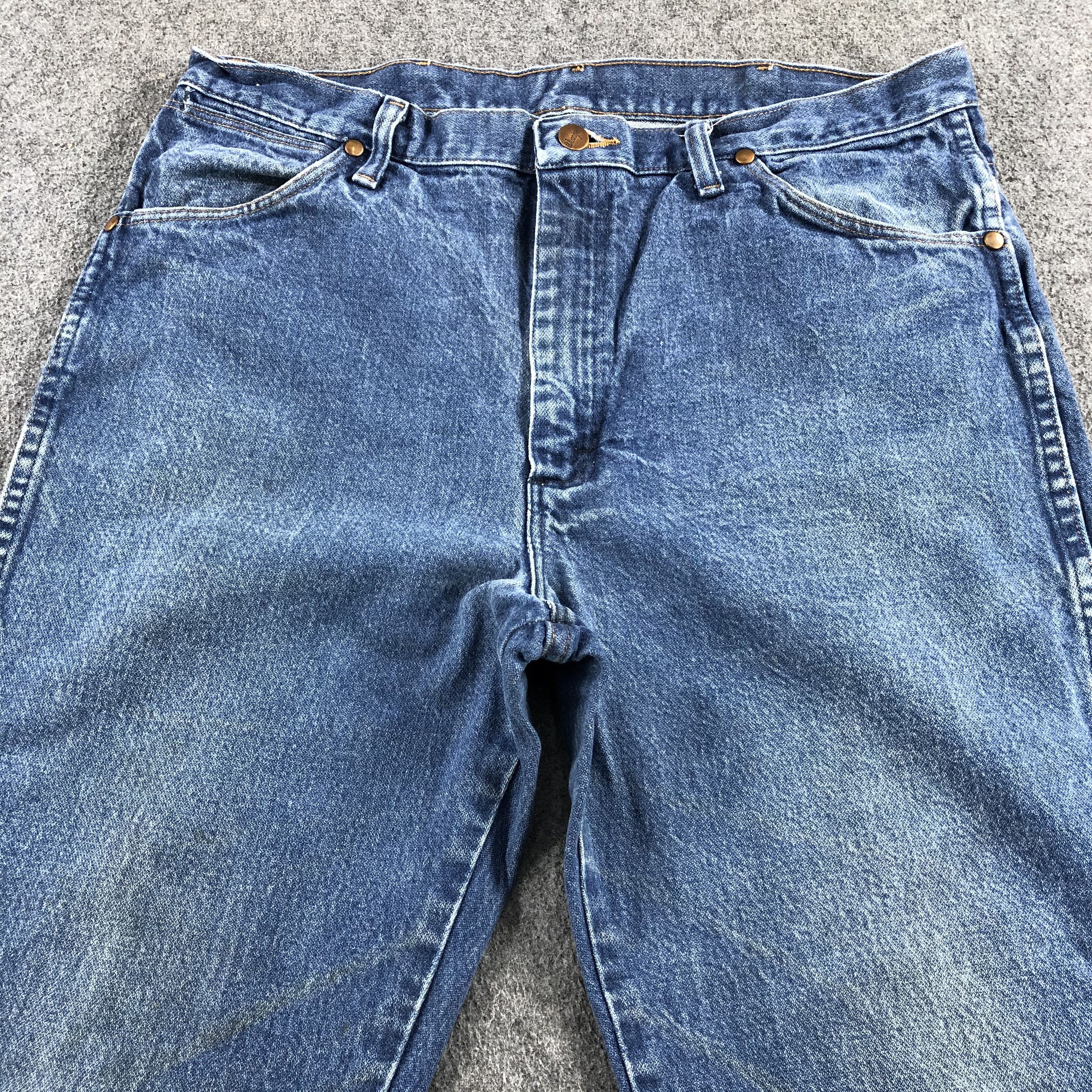 Vintage Vintage Blue Wash Wrangler Jeans-J2111 Size US 35 - 3 Thumbnail
