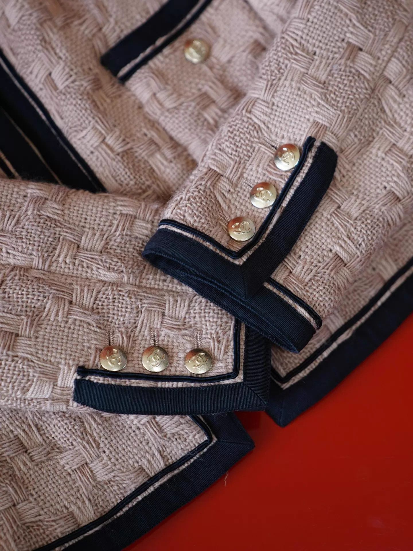 Chanel Chanel 2008 Khaki Wool Knit CC Button Jacket Size S / US 4 / IT 40 - 4 Thumbnail