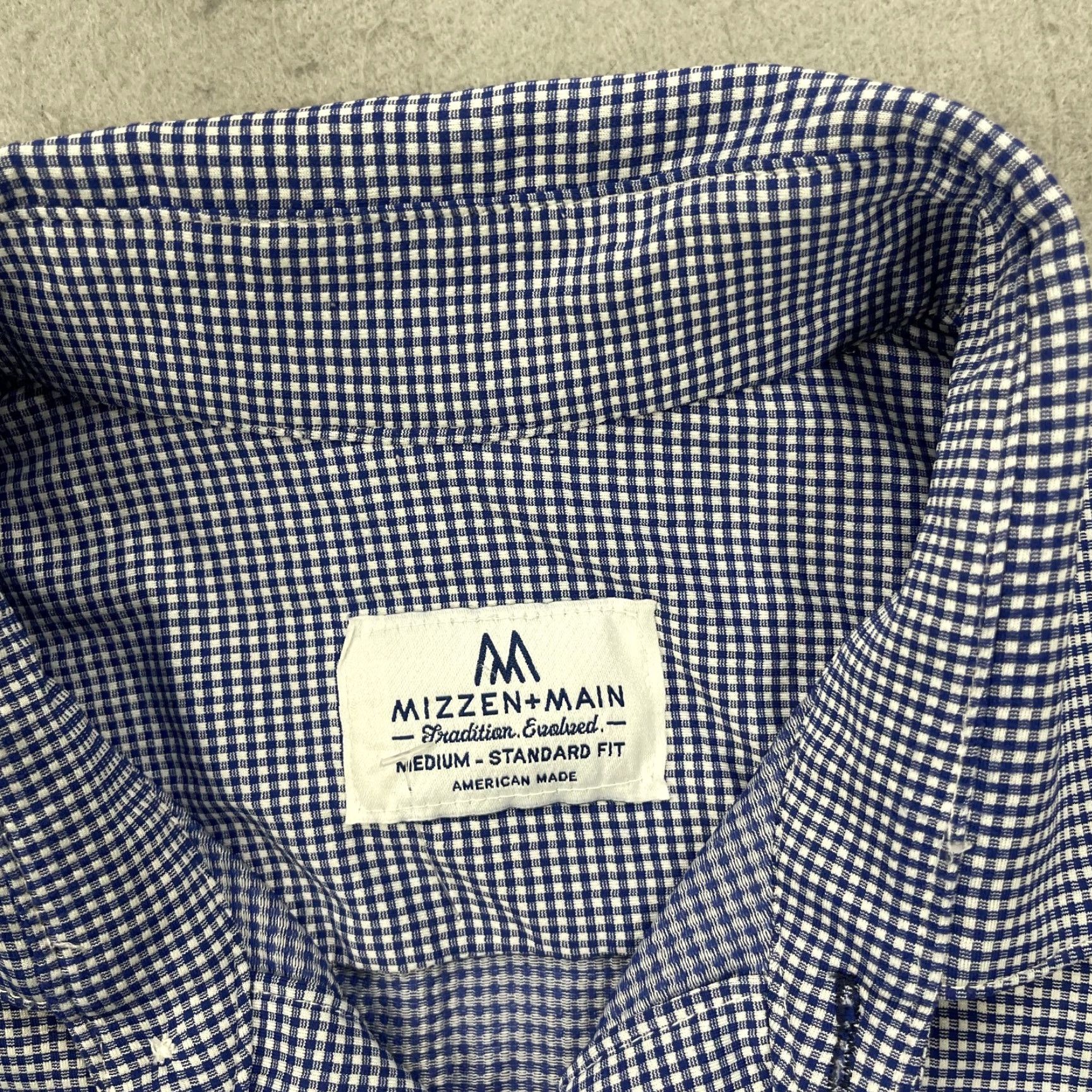 Mizzen+Main Mizzen+Main Shirt Mens M Blue Check Leeward Stretch Button-Up Casual, Business Vintage No (adjust not allowed to add new info) Size US M / EU 48-50 / 2 - 3 Thumbnail