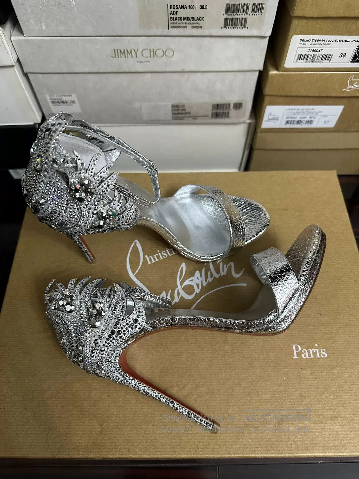 Christian Louboutin Christian Louboutin Silver High Heels. Size US 8.5 / IT 38.5 - 1 Thumbnail