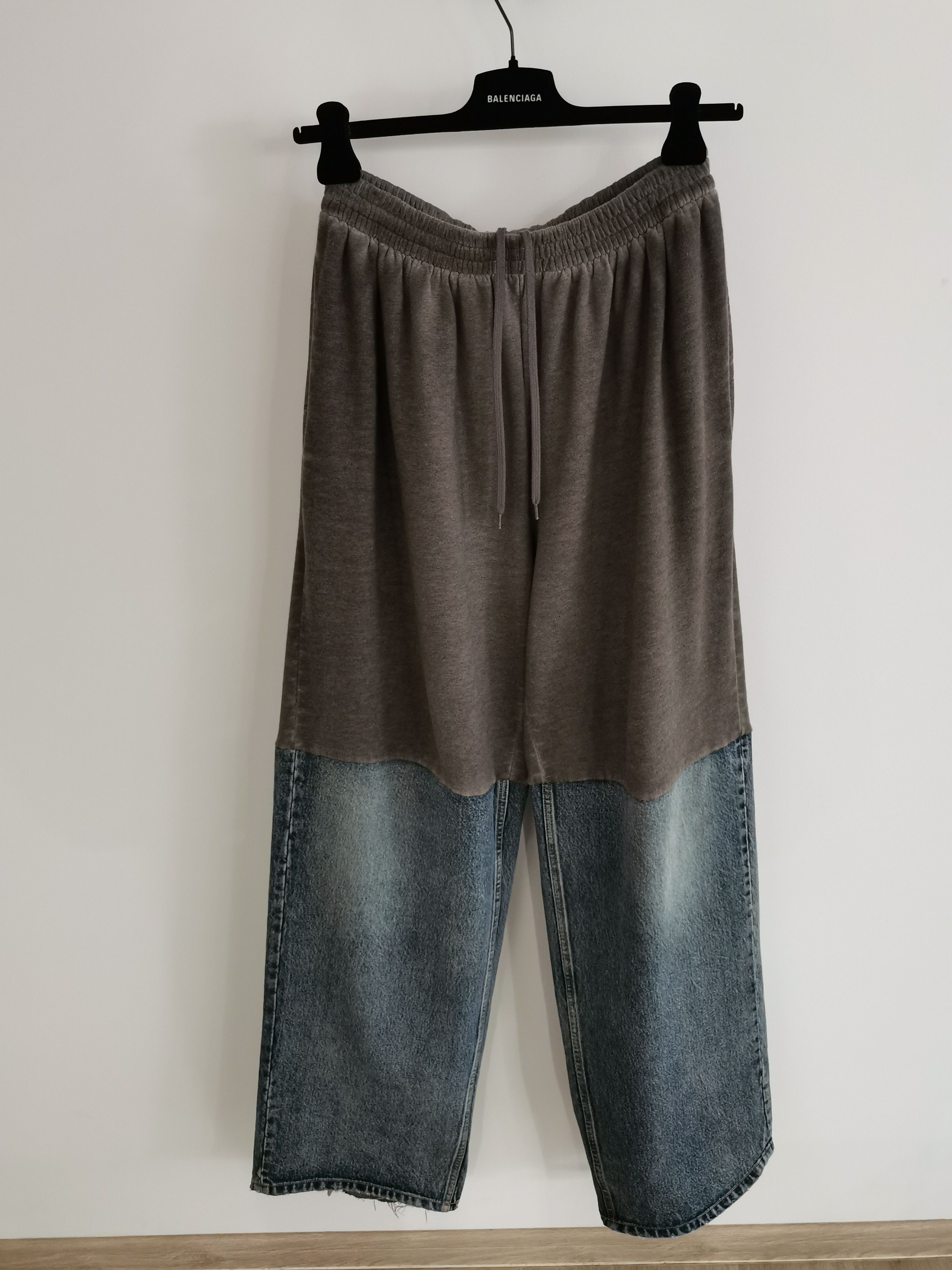 Balenciaga Balenciaga SS23 Mudshow Hybrid Denim Sweat Pant Size US 32 / EU 48 - 3 Thumbnail