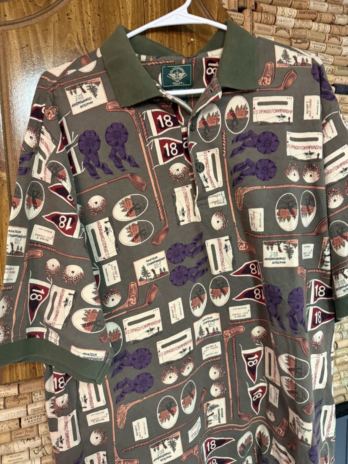 Dockers × Vintage Vintage 90’s Dockers US Open Cotton graphic print polo shirt Size US XL / EU 56 / 4 - 3 Thumbnail