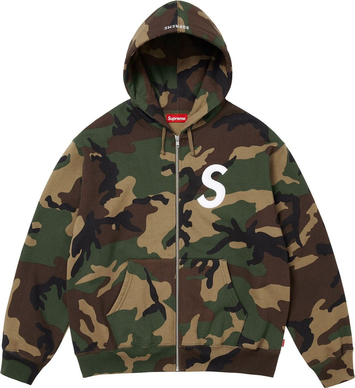 B.B. Simon × Supreme Supreme B.B Simon Woodland Camo Zip Up Hoodie