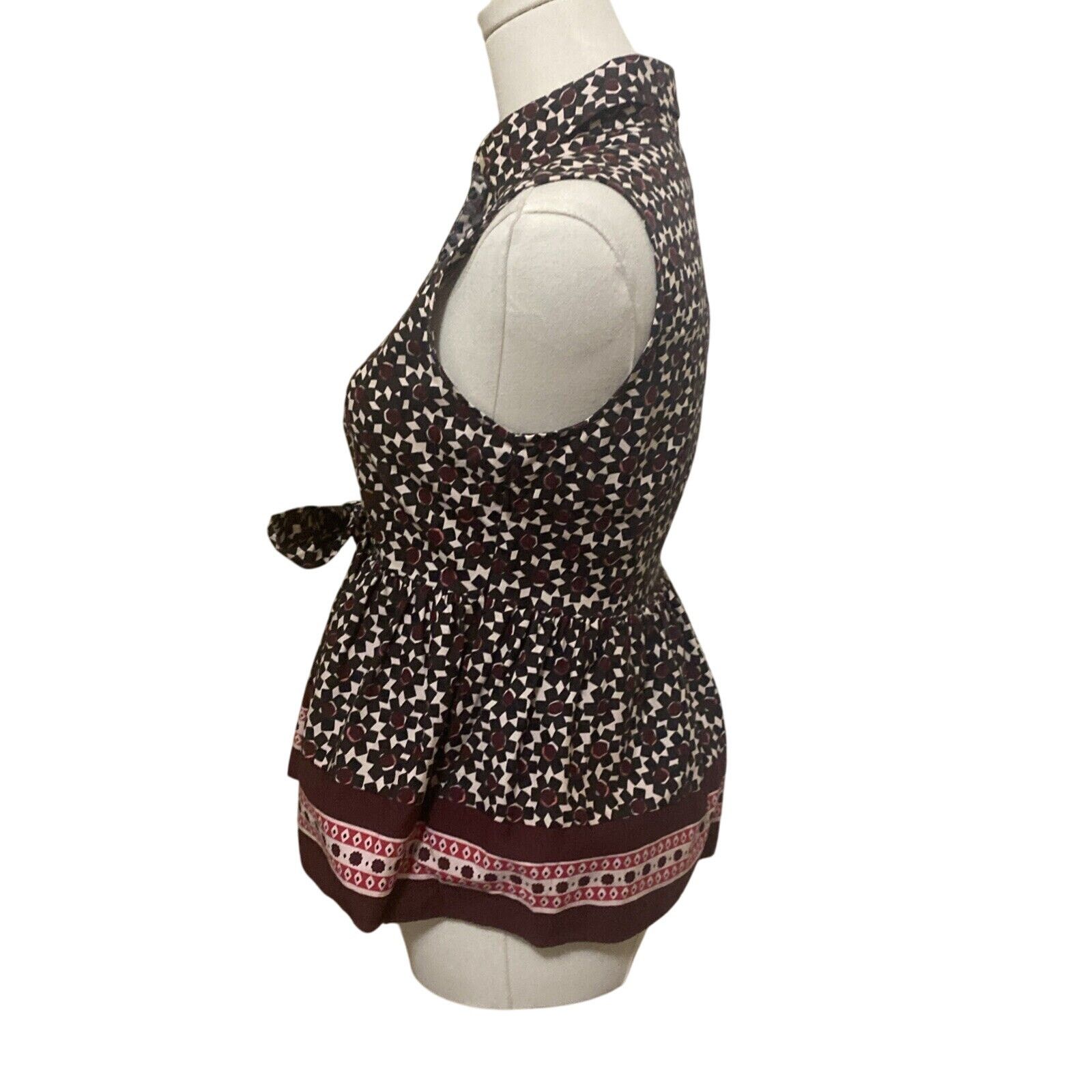 Kate Spade Kate Spade Geometric Sleeveless Peplum Top XS Size XS / US 0-2 / IT 36-38 - 6 Thumbnail