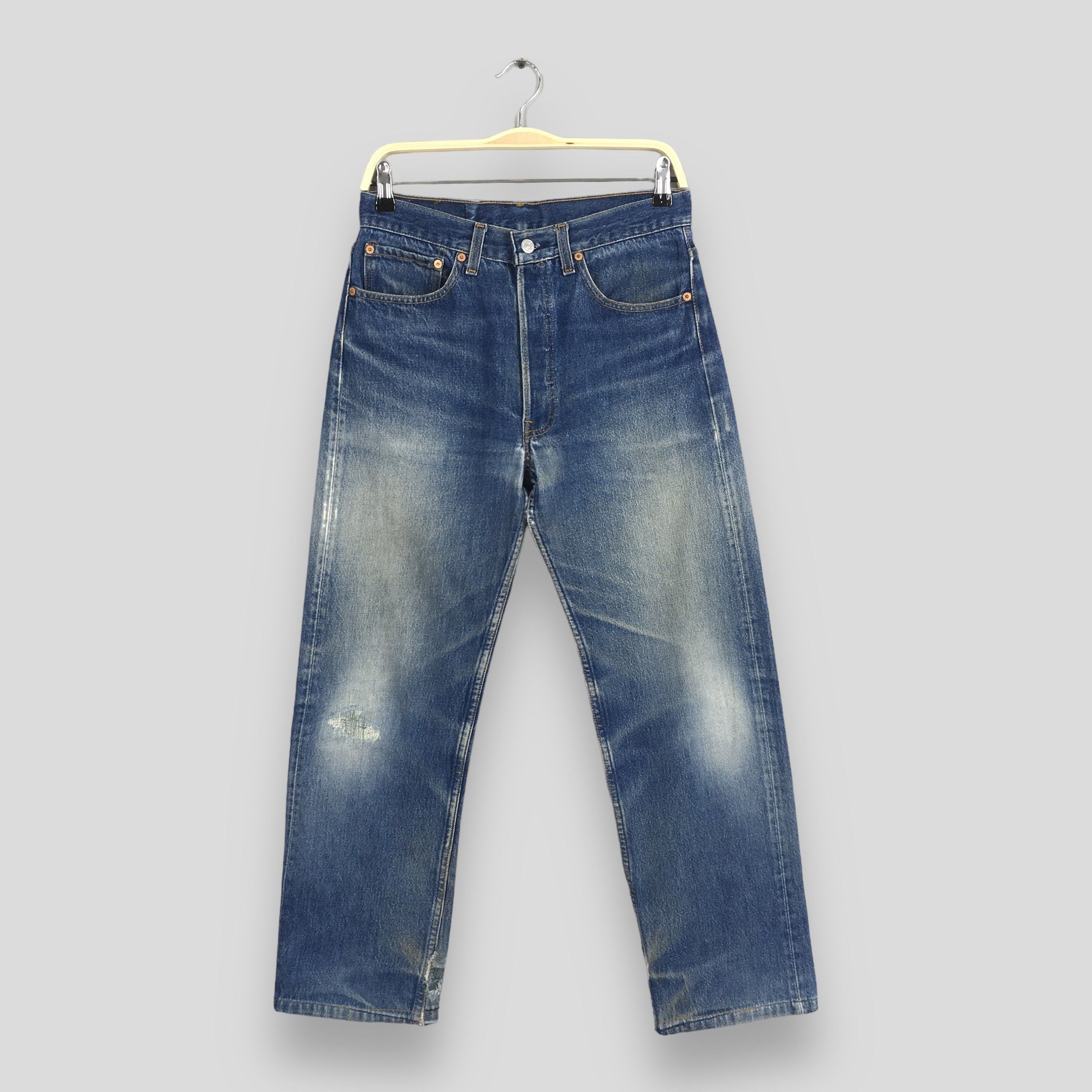 image of Size 29X27 Vintage 80's Levi's 501 Faded Blue Jeans, Men's