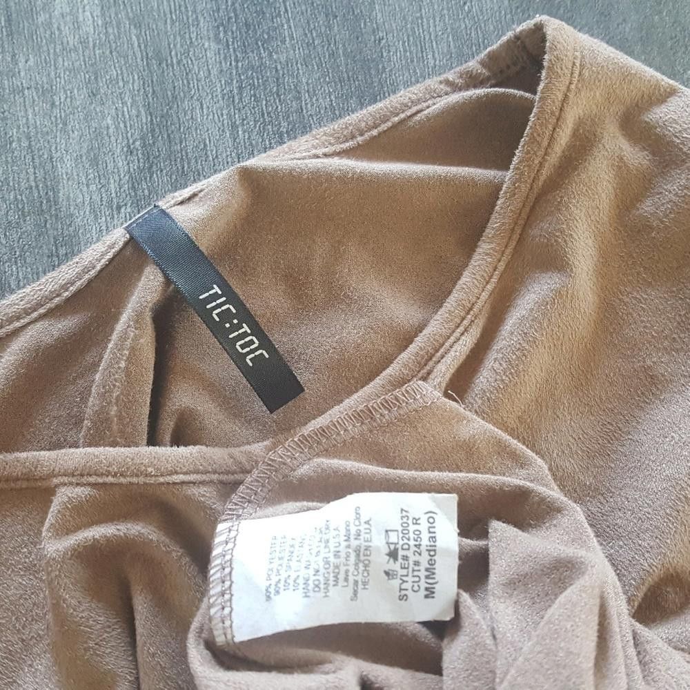 Designer Cinnamon Sugar Suede TicToc 3/4 Sleeve Mini Size M / US 6-8 / IT 42-44 - 3 Thumbnail