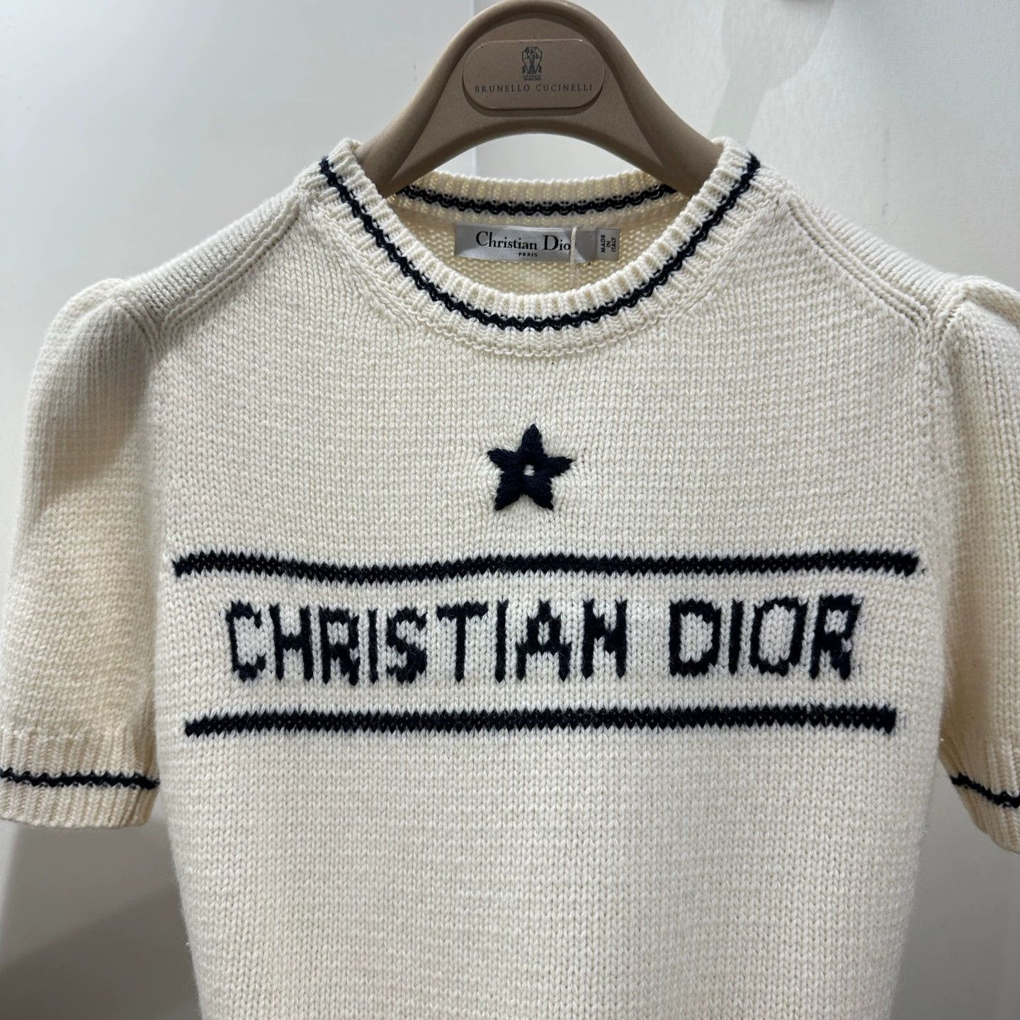 Christian Dior Monsieur Dior may236 Star Motif Wool SS 36 Size XS / US 0-2 / IT 36-38 - 6 Thumbnail
