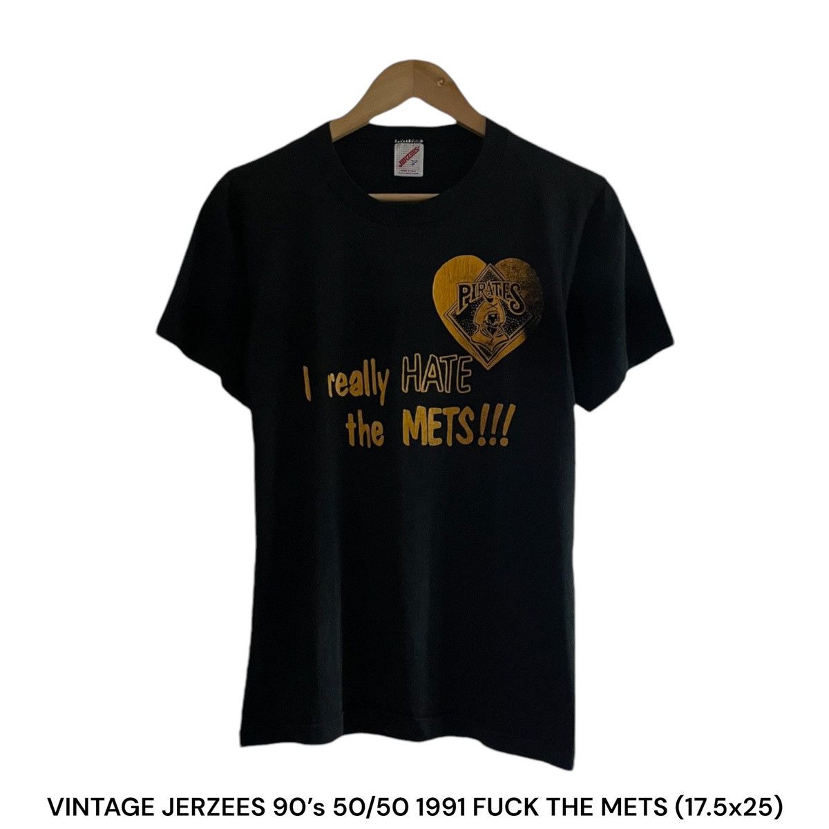Vintage Vintage 90’s Jerzees 50/50 Pirates Single Dingle Size US S / EU 44-46 / 1 - 1 Thumbnail