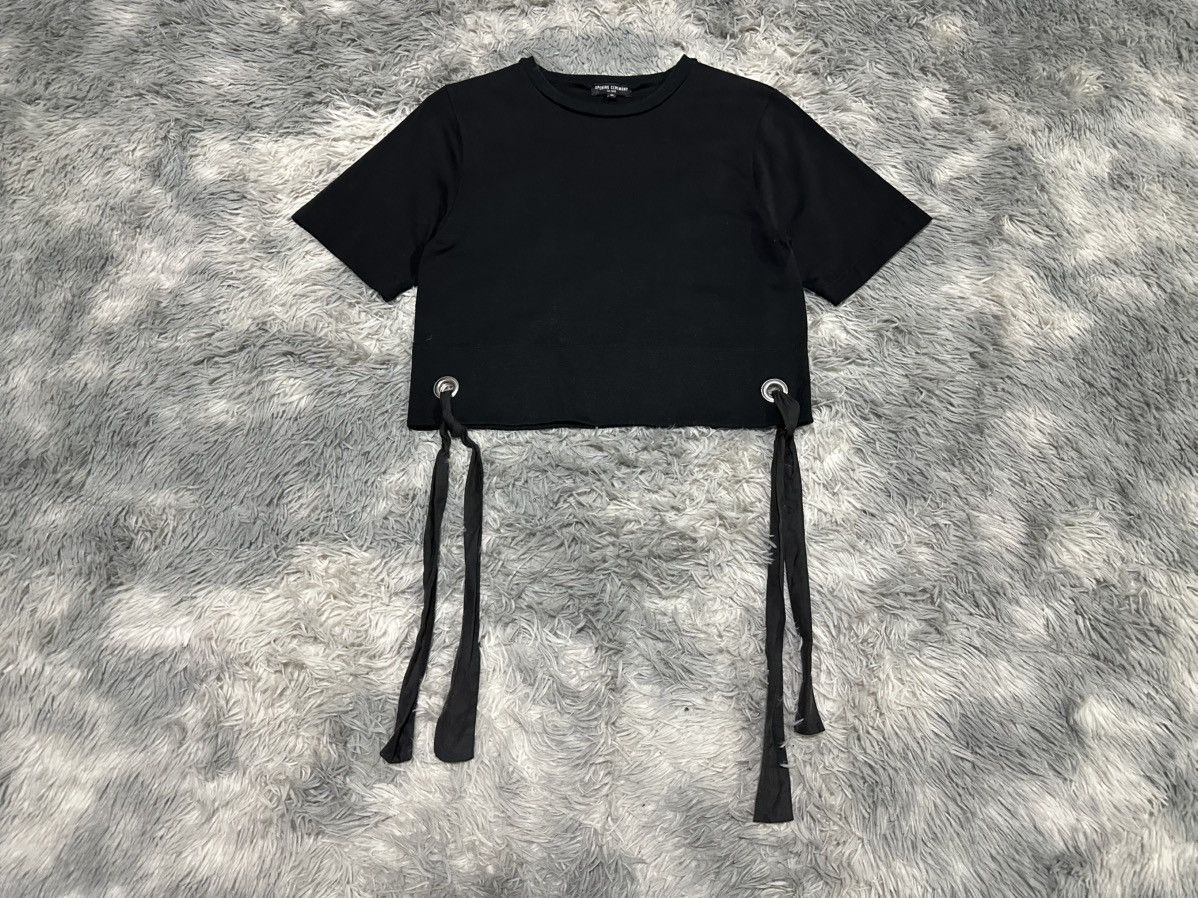 Opening Ceremony 🔥Y2K Opening Ceremony Black Cropped Shirt Eyelet Ribbons Size US S / EU 44-46 / 1 - 1 Thumbnail