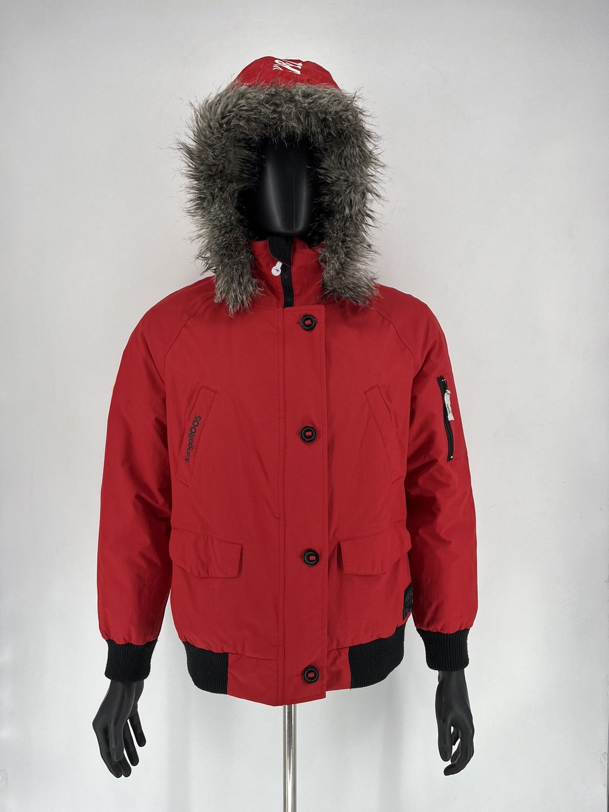 KangaROOS × Vintage Vintage Kangaroos Mens Puffer Down Jacket With Fur Hoodie Size US M / EU 48-50 / 2 - 2 Thumbnail