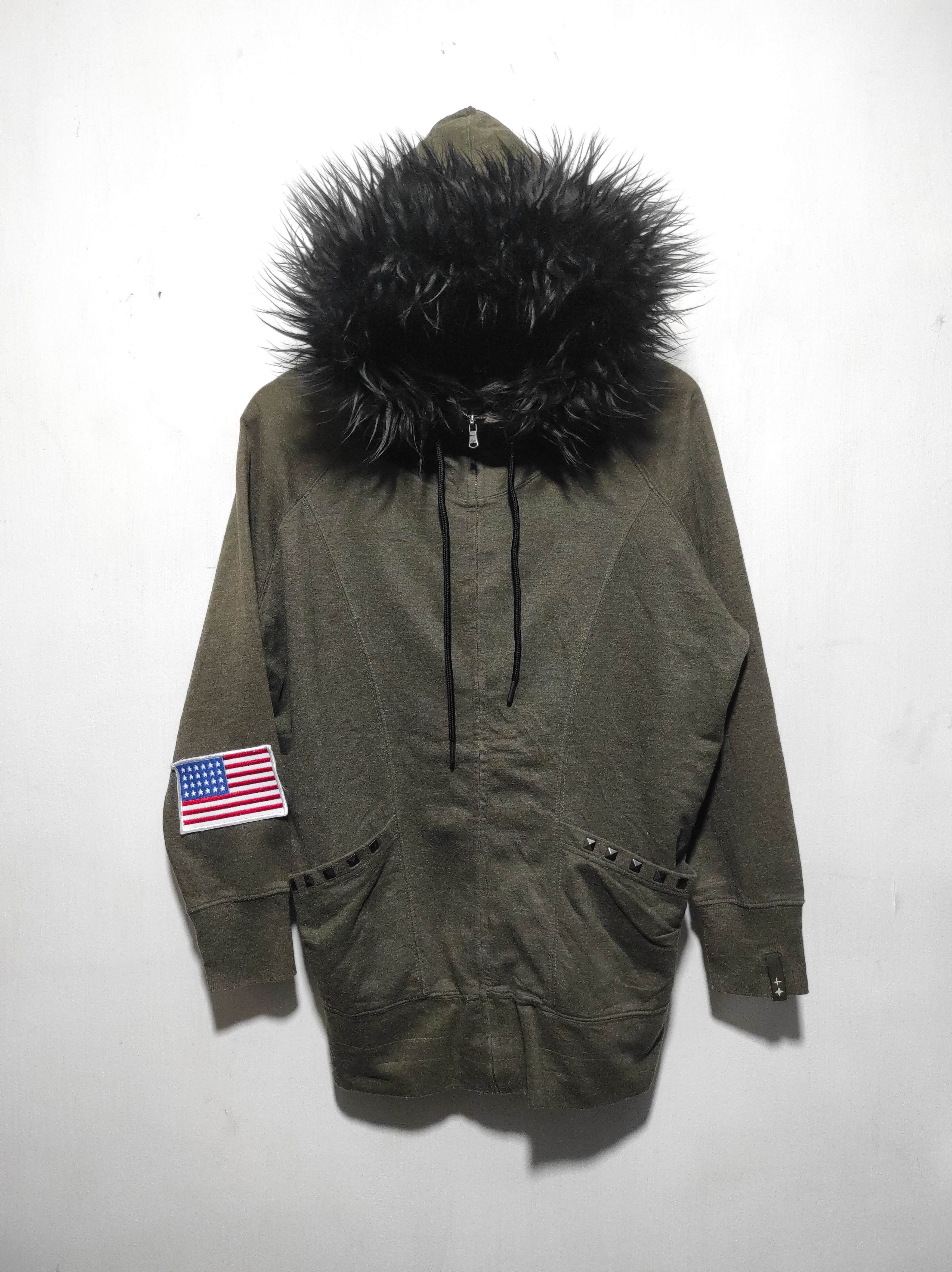If Six Was Nine H&T Studed Zipper Fur Hoodie LGB style Size US M / EU 48-50 / 2 - 2 Thumbnail