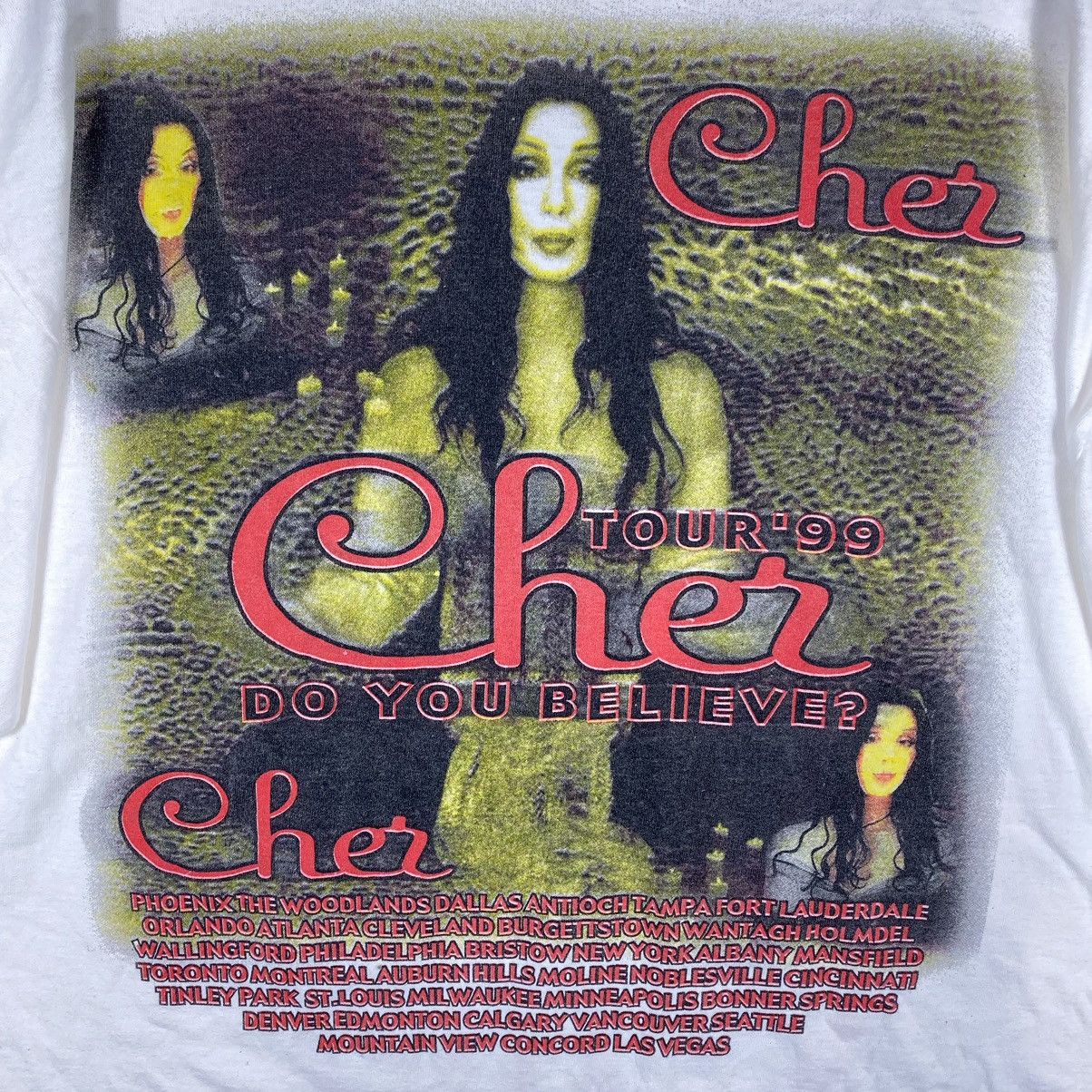 Band Tees × Rap Tees × Vintage Vintage 90's CHER Do You Believe Tour Tee Shirt Size US XL / EU 56 / 4 - 7 Thumbnail