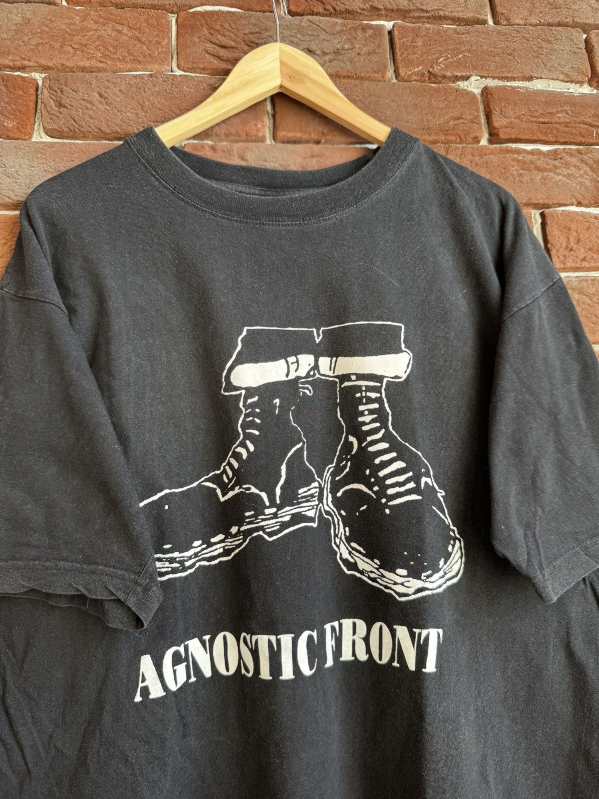 Band Tees Agnostic 90s Front hardcore Skinhead vintage Album Band Tee Size US L / EU 52-54 / 3 - 2 Thumbnail