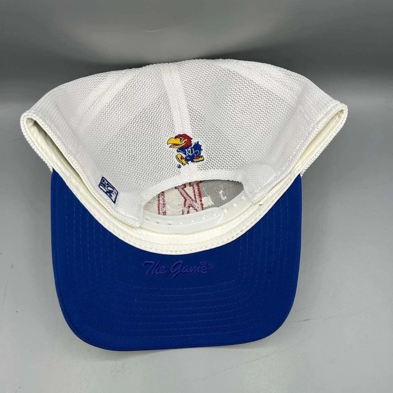 The Game Kansas Jayhawks NCAA Trucker Hat Men Blue White Snap Back Size ONE SIZE - 4 Thumbnail