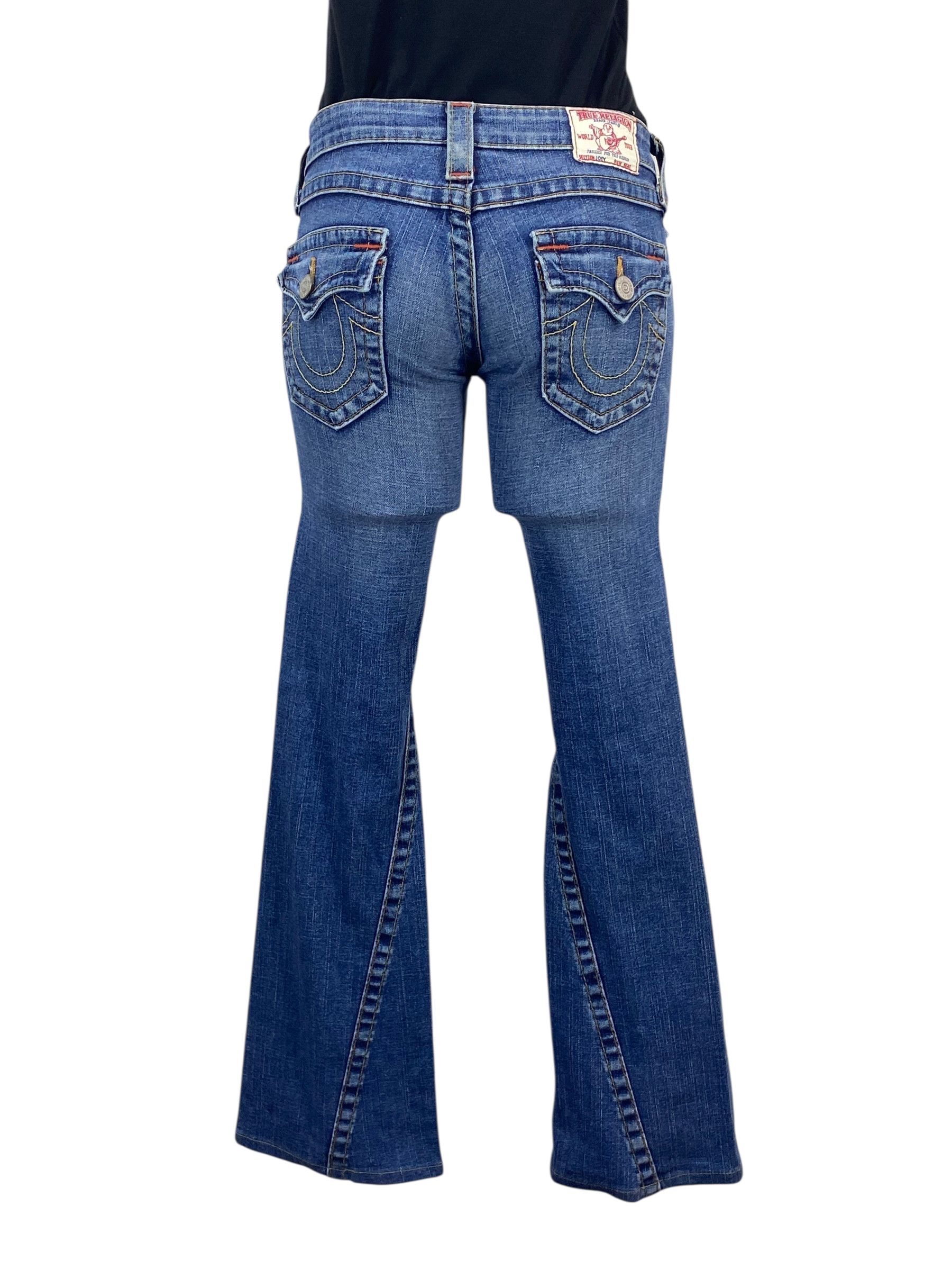 True Religion True Religion Twisted Seam Flare Bootcut Denim Jeans Size 24" / US 00 / IT 34 - 1 Thumbnail