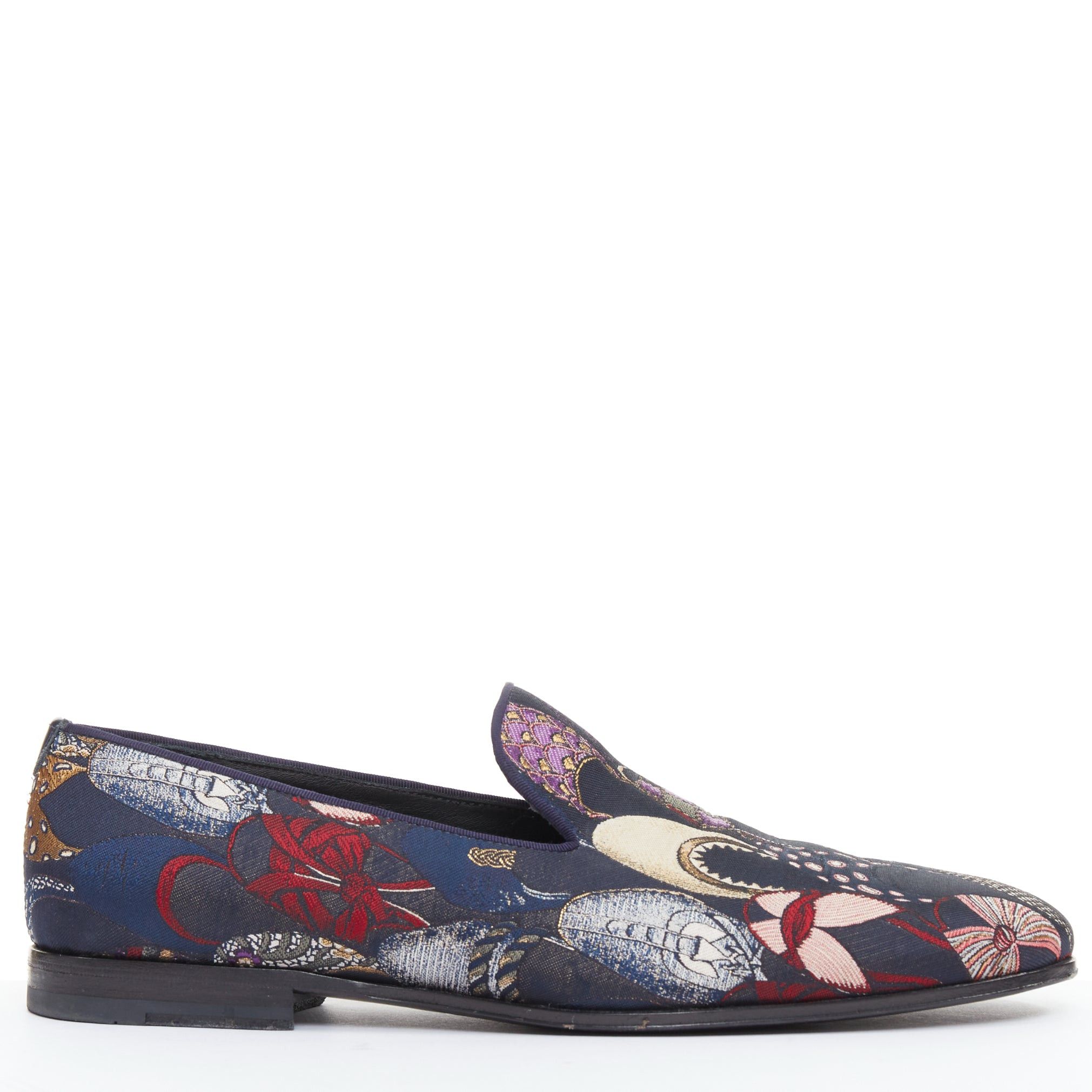Salvatore Ferragamo SALVATORE FERRAGAMO Blondie shoe pattern jacquard flat loafers UK7.5 EU41.5 Size US 8.5 / EU 41-42 - 1 Thumbnail