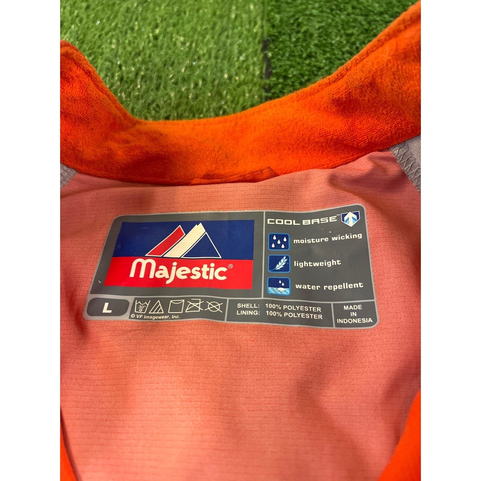 Majestic Majestic MLB Athletics Batting Jacket Mens LG Orange Size US L / EU 52-54 / 3 - 4 Thumbnail