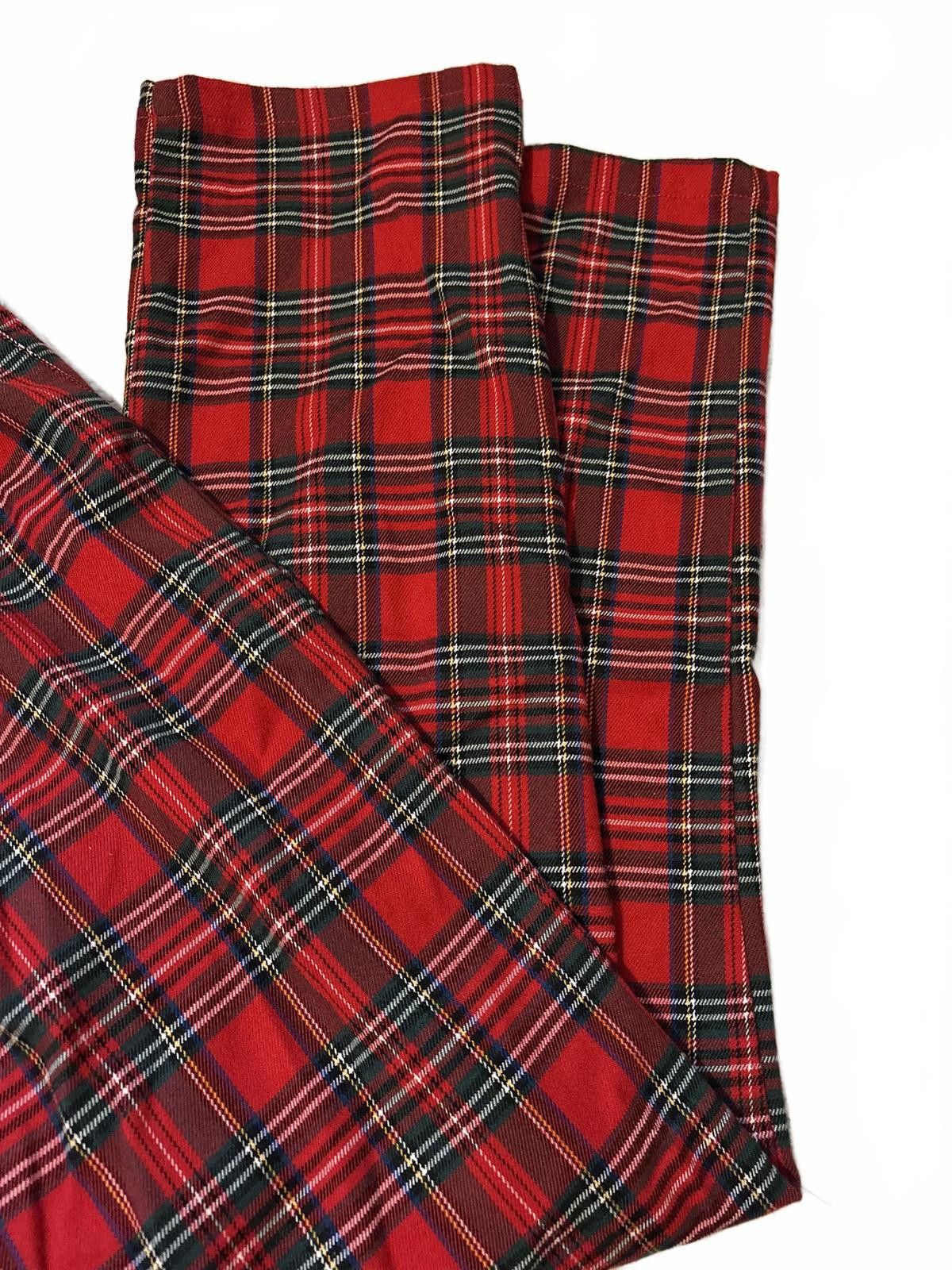 Other Brandy Melville Tilden High Rise Red Plaid Women's Pants Size 28" / US 6 / IT 42 - 4 Thumbnail