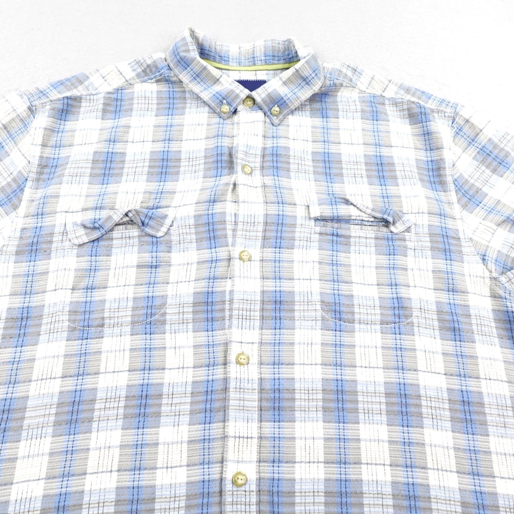 Tommy Bahama Tommy Bahama Shirt Mens XL Blue Plaid Silk Button-Up Casual Lounge Size US XL / EU 56 / 4 - 3 Thumbnail