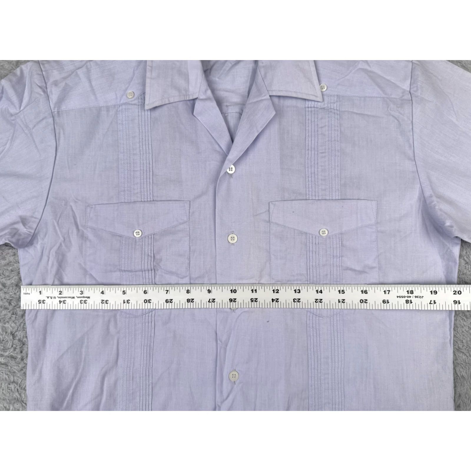 Vintage Premier Shirt Men Small Purple Premier Guayabera Shirt Men Small Purple Short Sleeve Button-Up Size US S / EU 44-46 / 1 - 7 Thumbnail