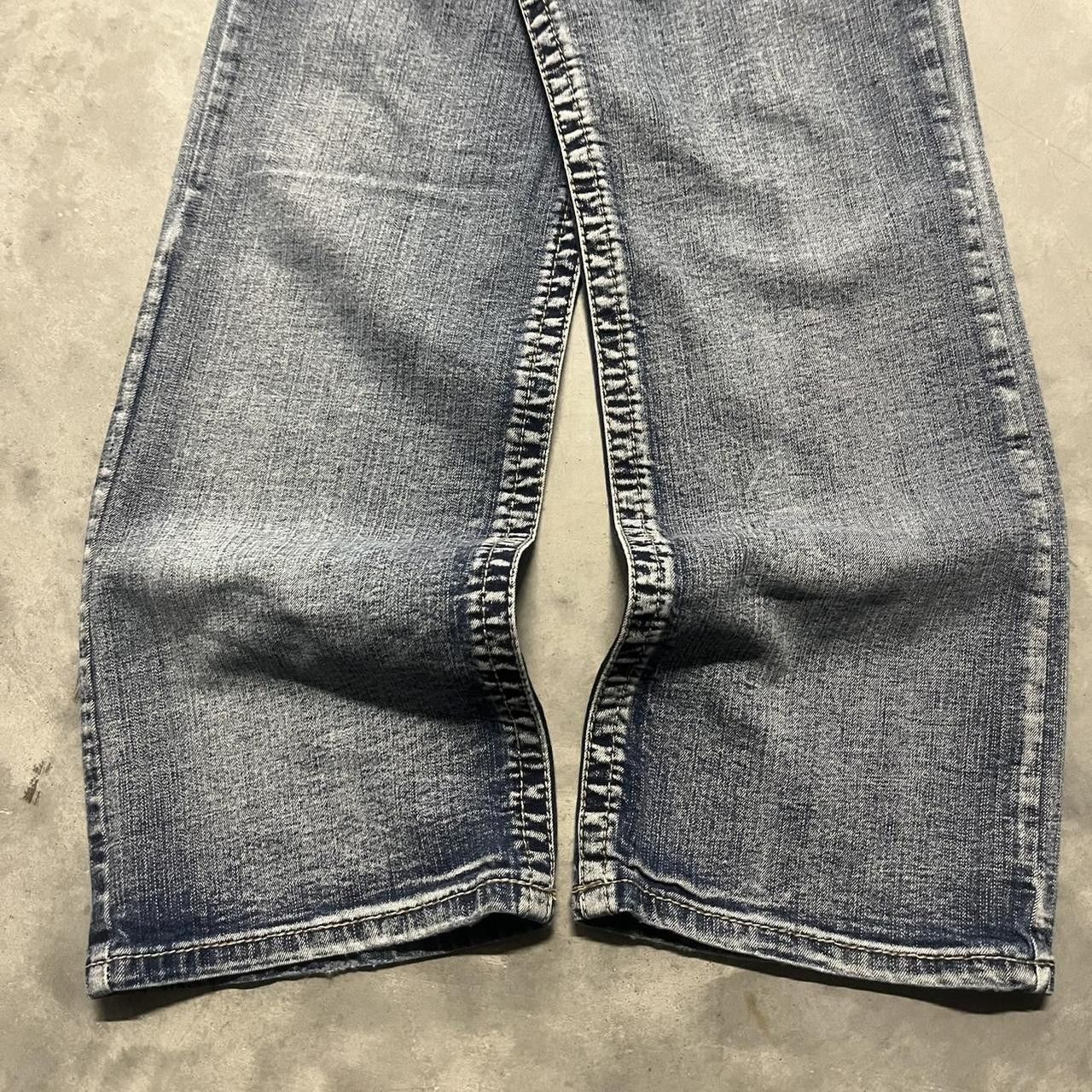 Japanese Brand × Vintage Crazy Vintage Y2K/2000s Medium Wash Bootcut Denim Jeans! Size US 34 / EU 50 - 6 Thumbnail