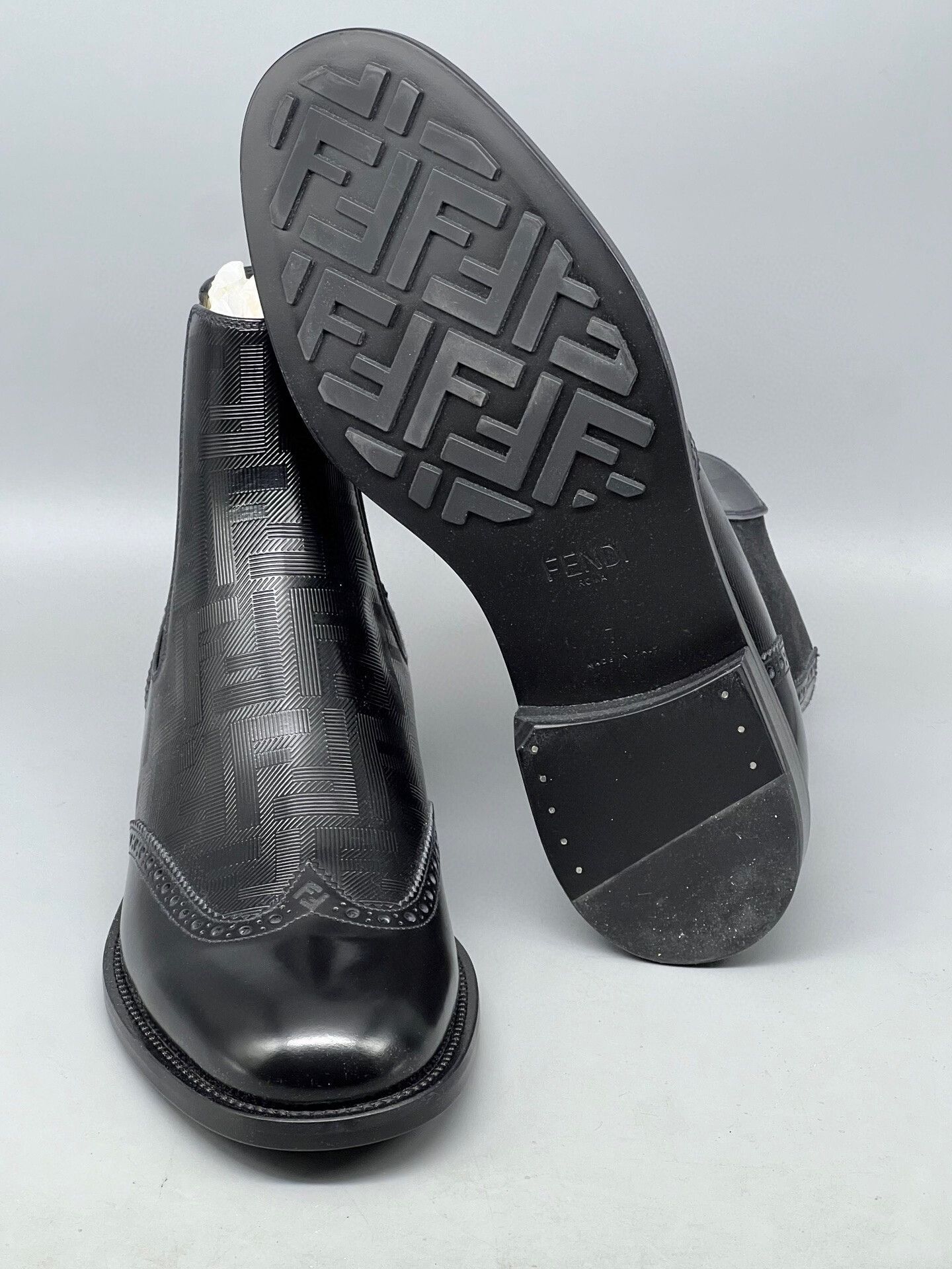 Fendi fendi black leather chelsea boots for men Size US 7 / EU 40 - 6 Thumbnail