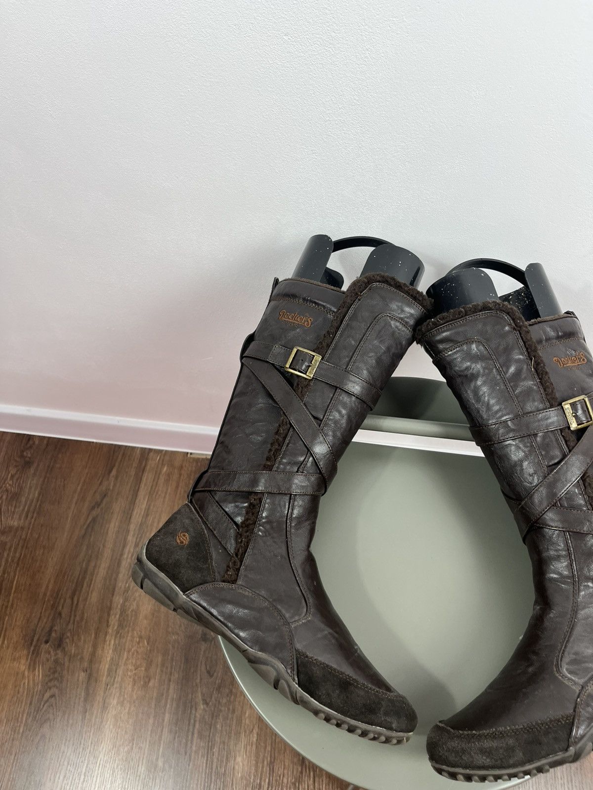Other Dockers Brown Faux Leather Riding Boots Size 40 Size US 9.5 / IT 39.5 - 8 Thumbnail