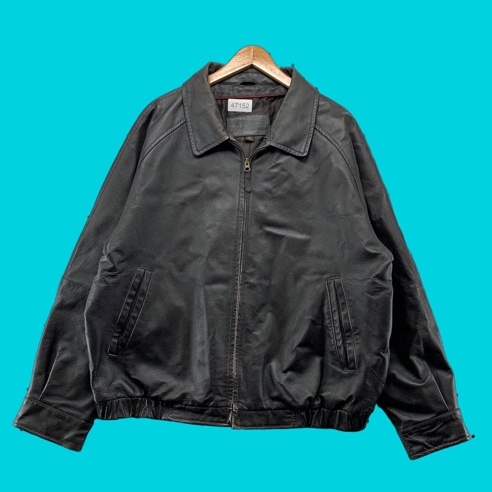 Vintage VINTAGE St. John's Bay LeatherBomber Jacket Mens XL Brown Flight Distressed Size US XL / EU 56 / 4 - 1 Thumbnail