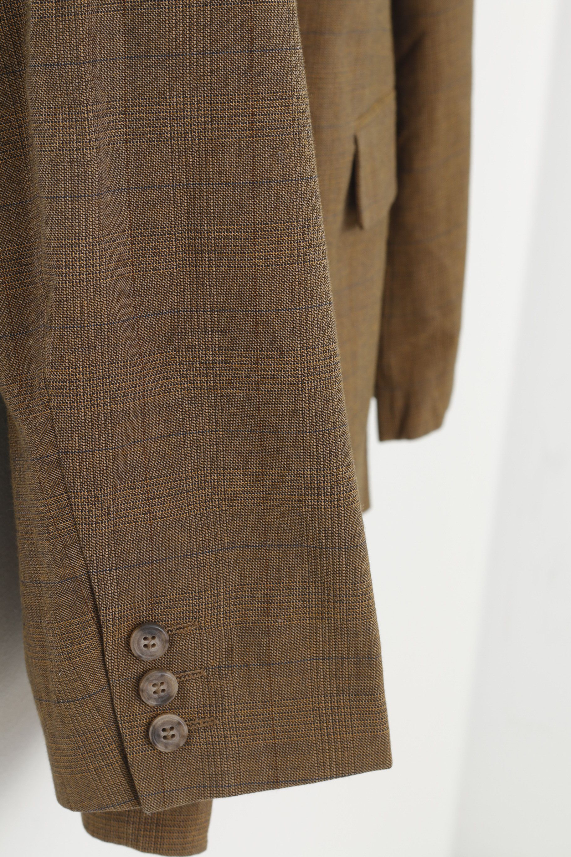 United Colors Of Benetton United Colors Of Benetton Men 44 54 Blazer Brown Cotton 0259 Size 44R - 4 Thumbnail