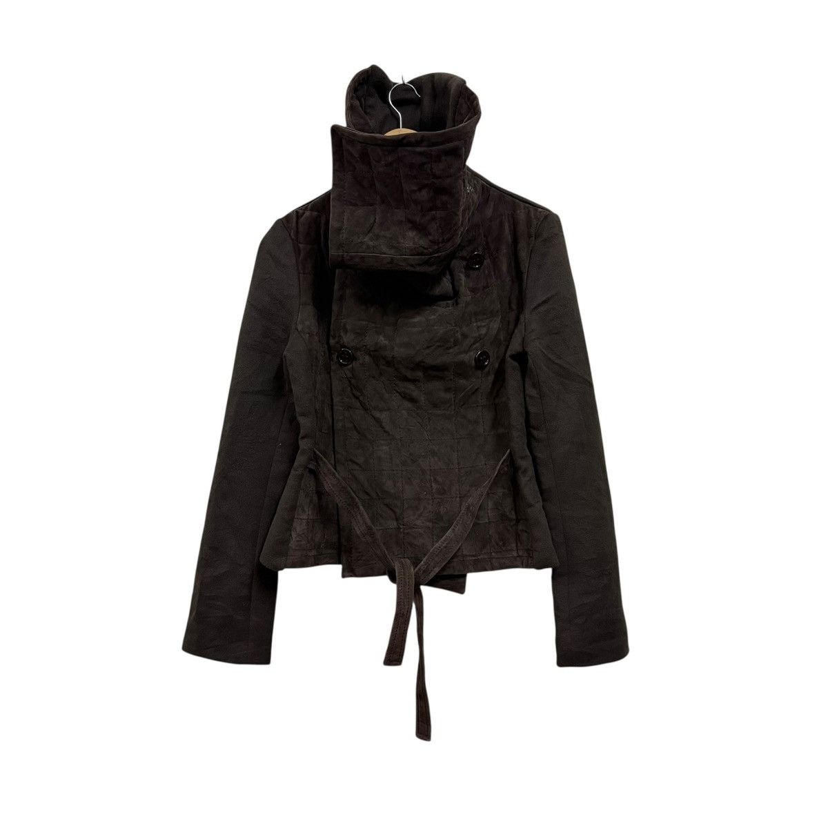 Brunello Cucinelli Tomaso Stefanelli Wrap Jacket Draped Collar Belted Size M / US 6-8 / IT 42-44 - 2 Thumbnail