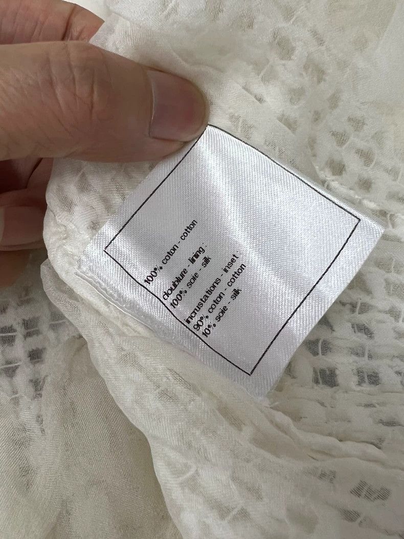 Chanel Chanel White silk camellia cardigan jacket Size XXS / US 00 / IT 34 - 6 Thumbnail
