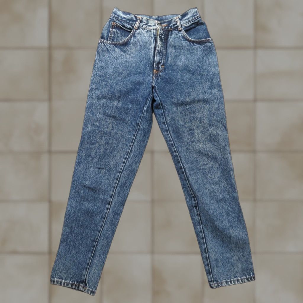 Denime VINTAGE Filippo Totti High-Rise Mom Denim Jeans Women 9/10 26x27.5 Acid-Washed Cotton 100% Denim Western 80s 90s 70s Casual Womens Size 30" / US 8 / IT 44 - 1 Thumbnail