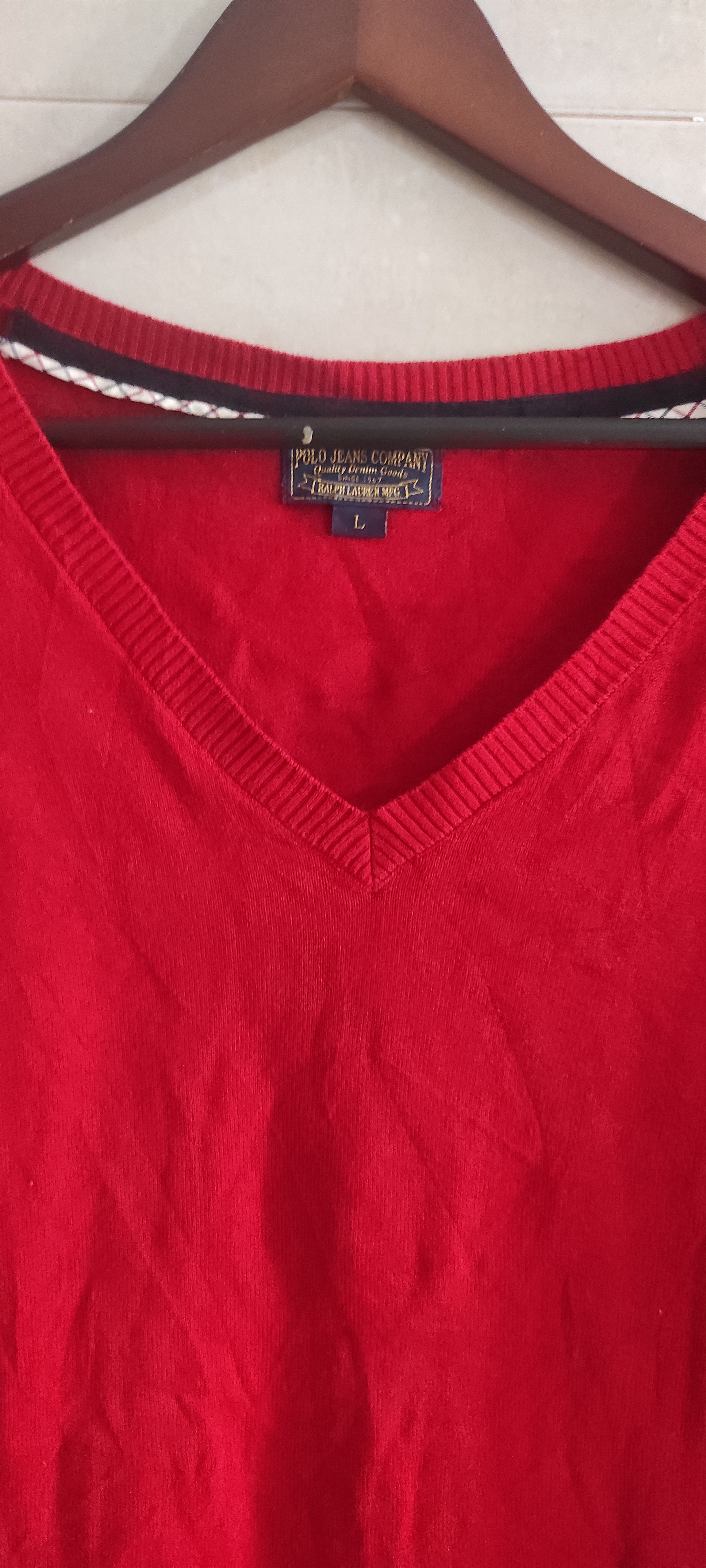 Polo Ralph Lauren Polo Ralph Lauren Cotton sweater Slim Fit V Neck Size US L / EU 52-54 / 3 - 8 Thumbnail