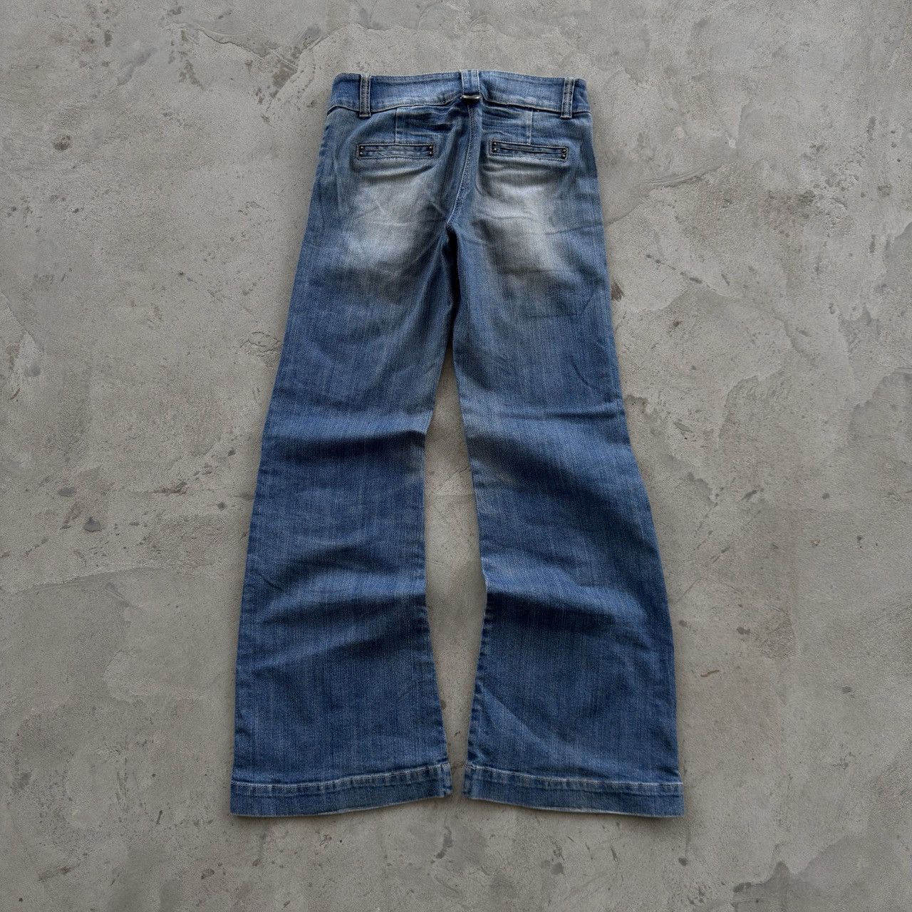 Prada Vintage Prada Womens Flare Blue Denim Jeans Pants Size 30" / US 8 / IT 44 - 2 Thumbnail