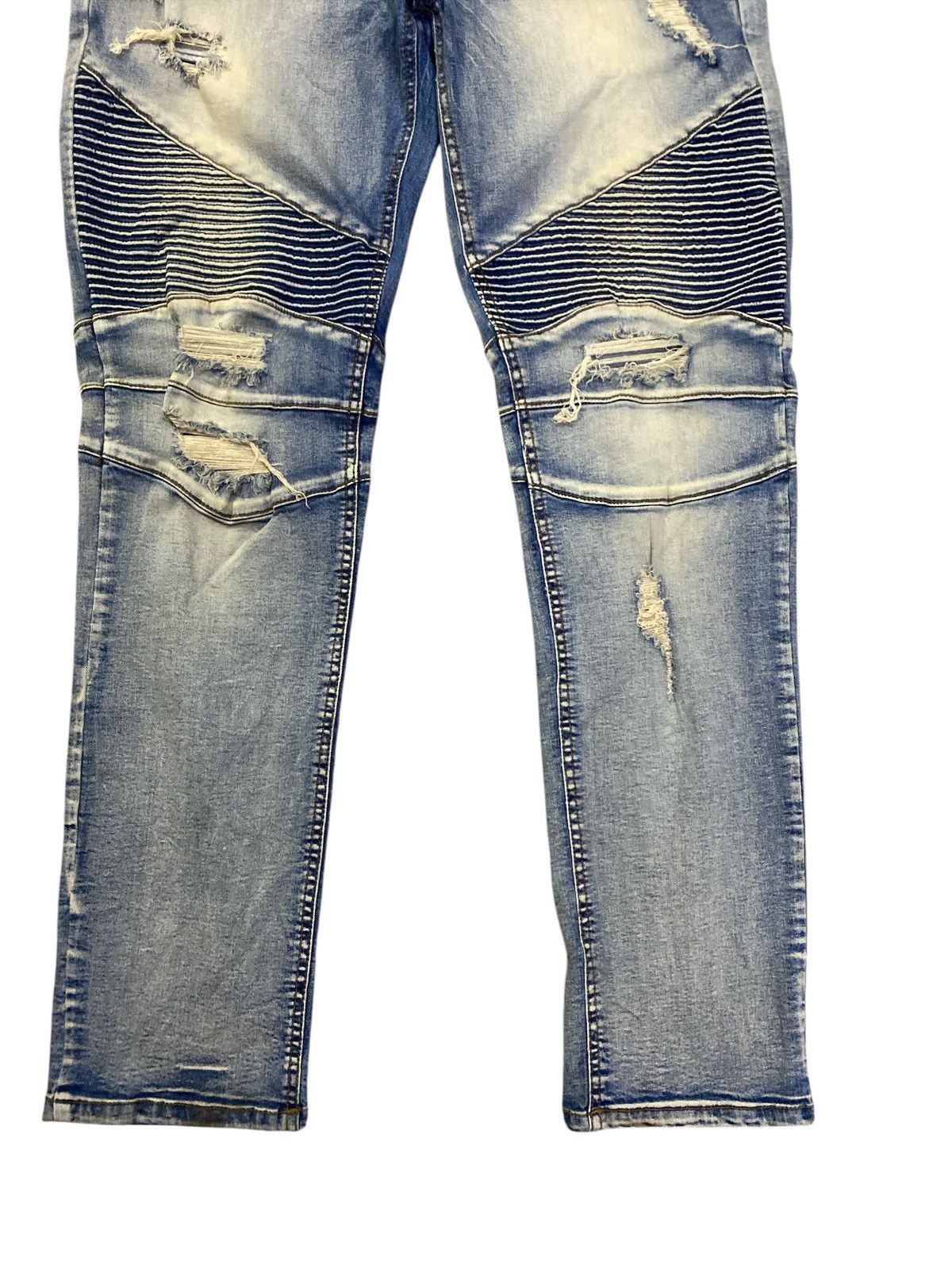 Designer Rare 11 4 14 11 Biker Denim Distressed Size US 38 / EU 54 - 3 Thumbnail