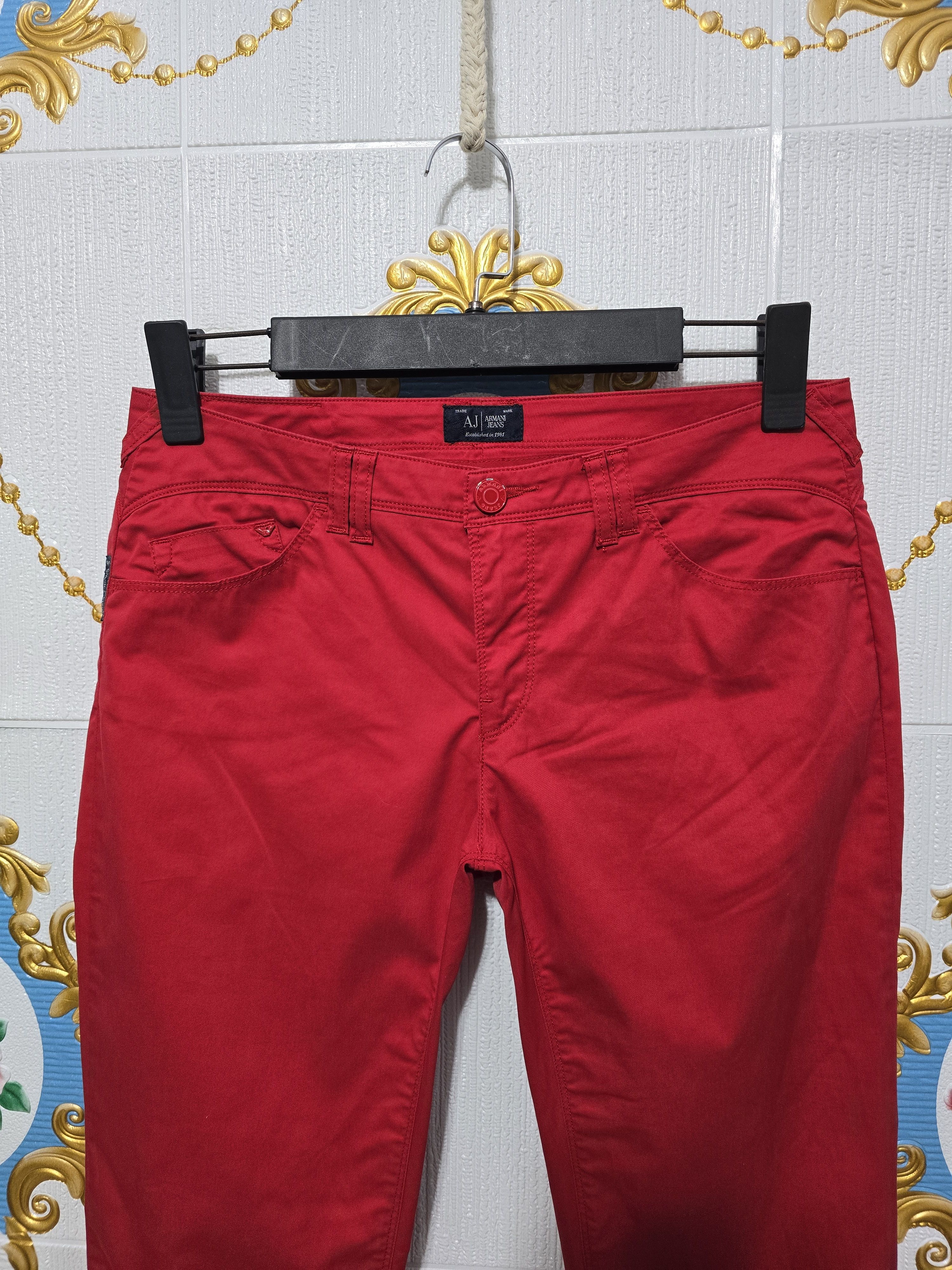 Giorgio Armani GIORGIO ARMANI JEANS, RED color w30 size MEDIUM Size 30" / US 8 / IT 44 - 2 Thumbnail