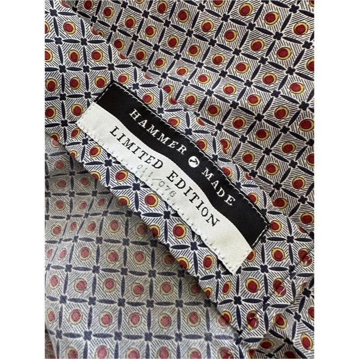 Other Hammer Made Men's Light Gray Patterned Button-Up Shirt Size US L / EU 52-54 / 3 - 6 Thumbnail