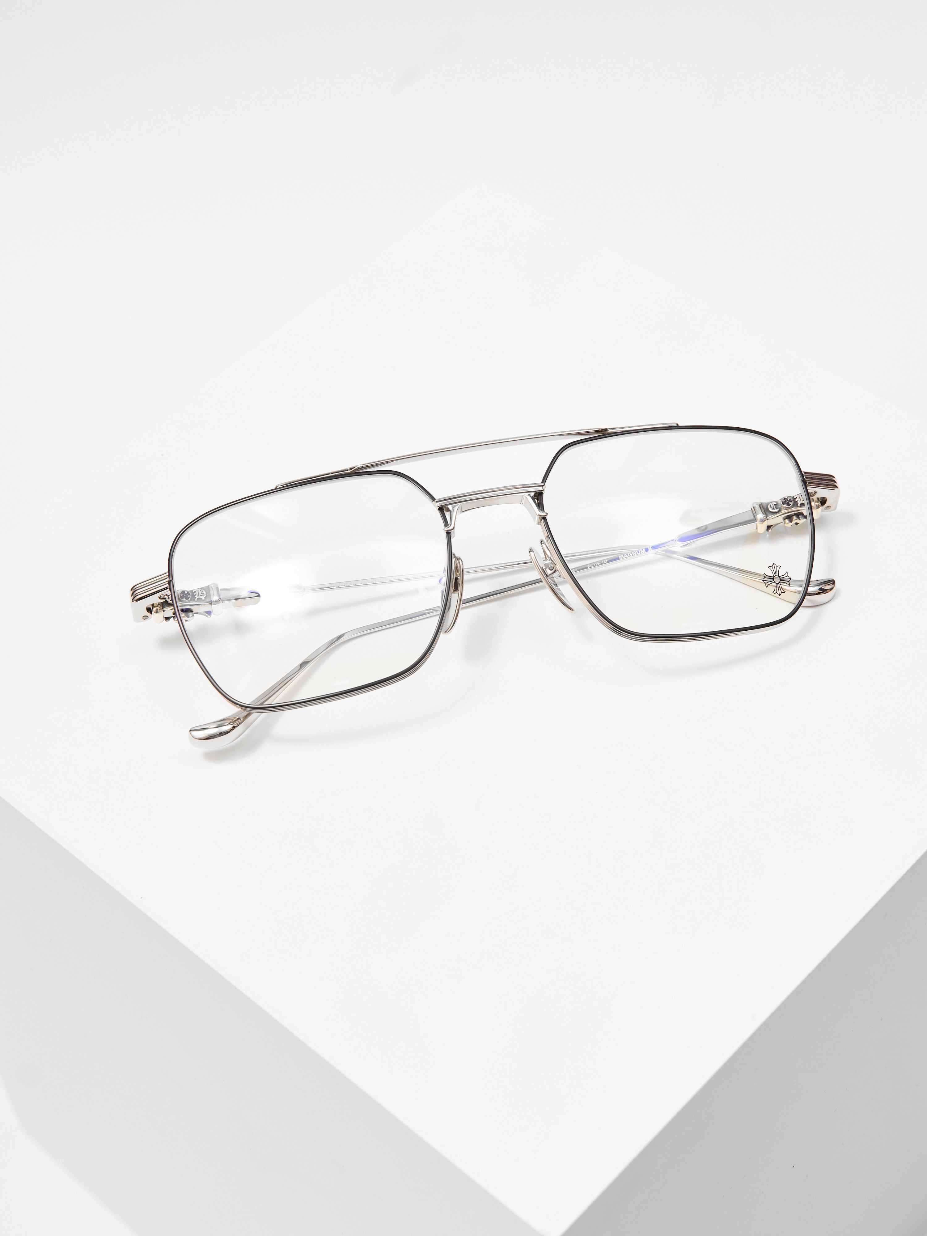 Chrome Hearts CHROME HEARTS MAGNUM II MATTE BLACK/SHINY SILVER GLASSES Size ONE SIZE - 2 Thumbnail