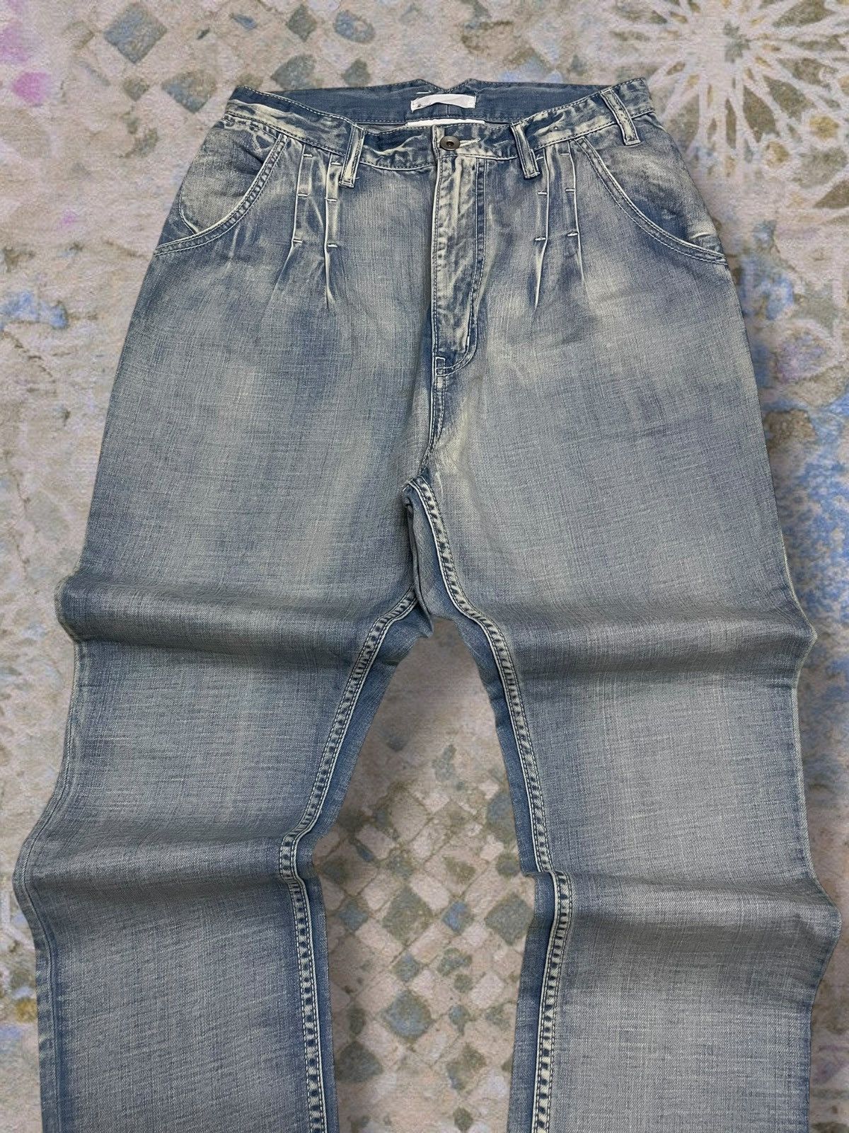 Ne-Net Vintage Authentic Designer Issey Miyake Ne-Net Blue Denim Size US 27 - 4 Thumbnail