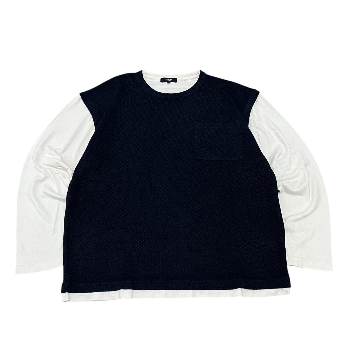 Beams Japan Double Layeres Waffle Sleeve Beams Heart Ifsix japanesebrand Size US L / EU 52-54 / 3 - 1 Thumbnail