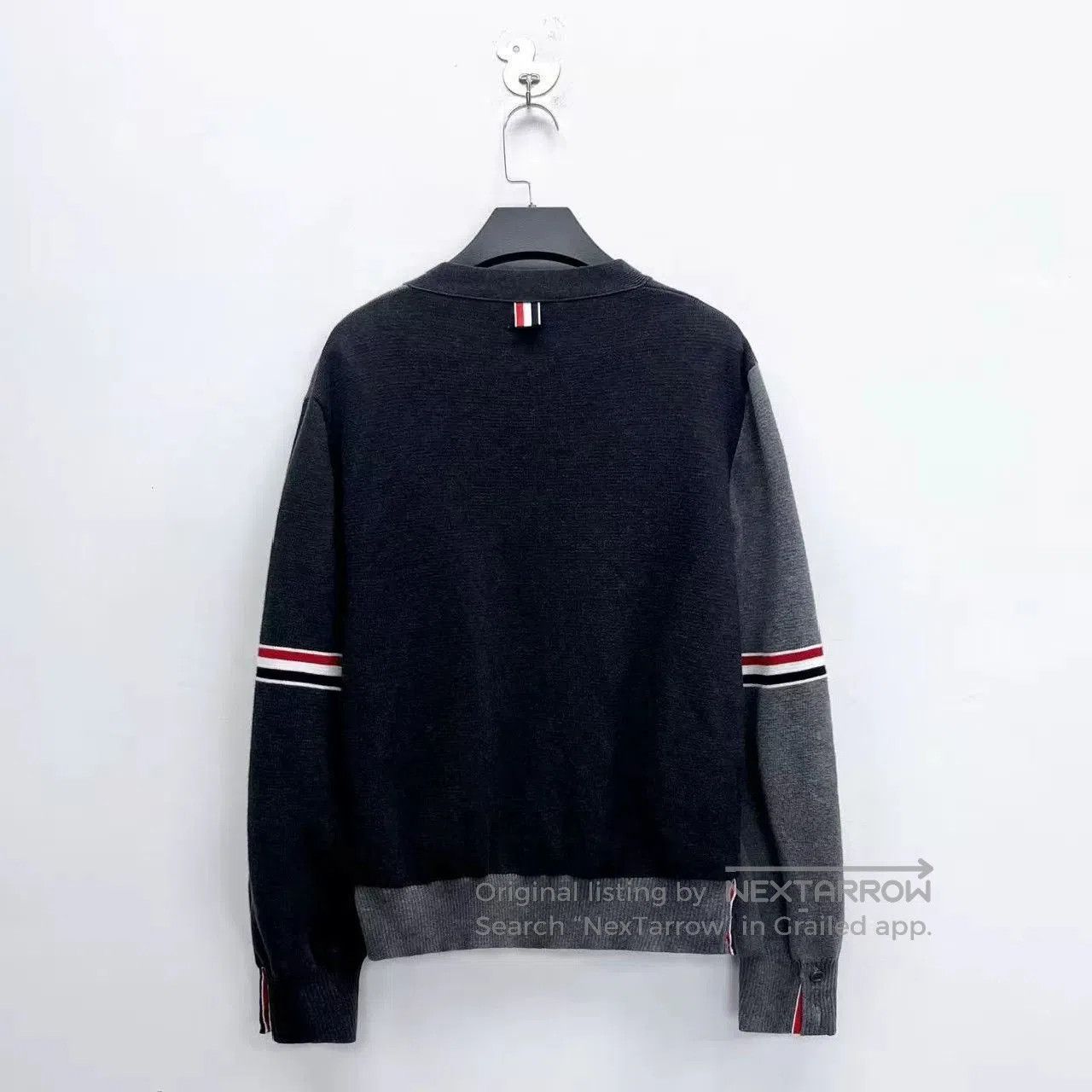 Thom Browne Thom Browne New Gray Stripe Knit Cardigan. Size US L / EU 52-54 / 3 - 2 Thumbnail