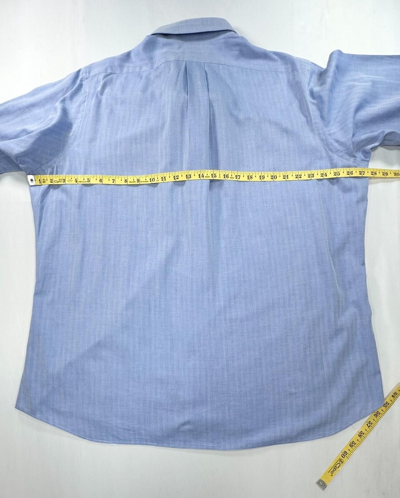 Tom James Tom James Executive Collection Solid Oxford Blue Mens XL Size 44R - 4 Thumbnail