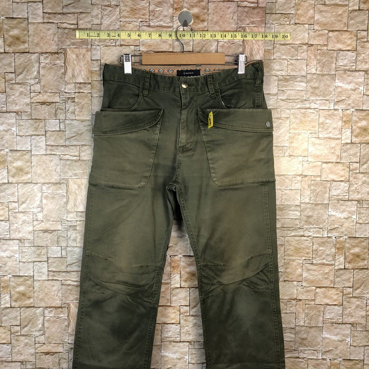 Japanese Brand Rage Blue Green Cargo Multipocket Pants #A1020 Size US 29 - 2 Thumbnail