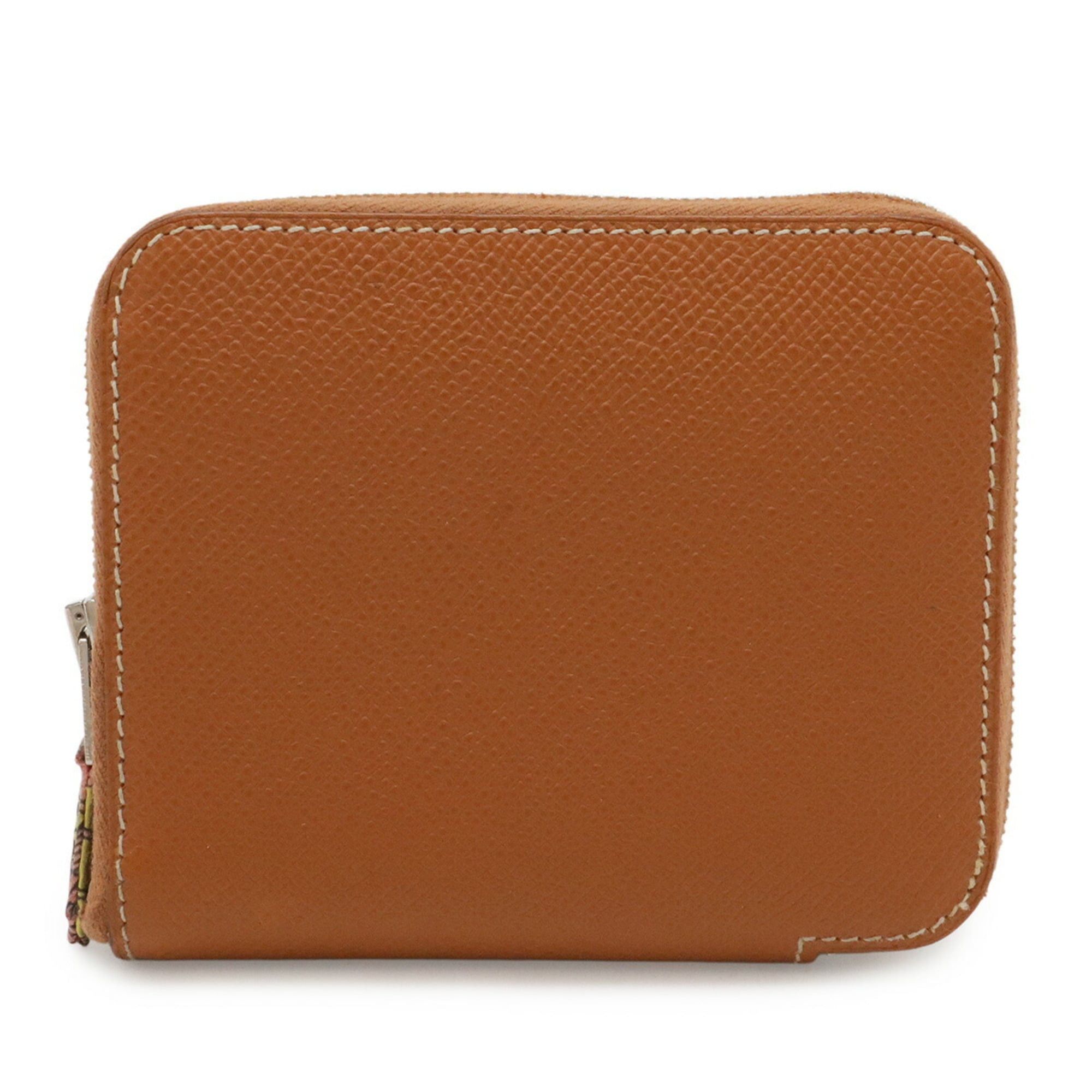 Hermes HERMES Azap Silk In Compact Wallet/Coin Purse, Round, Veau Epsom Leather, Cognac, □R Stamp Size ONE SIZE - 1 Thumbnail